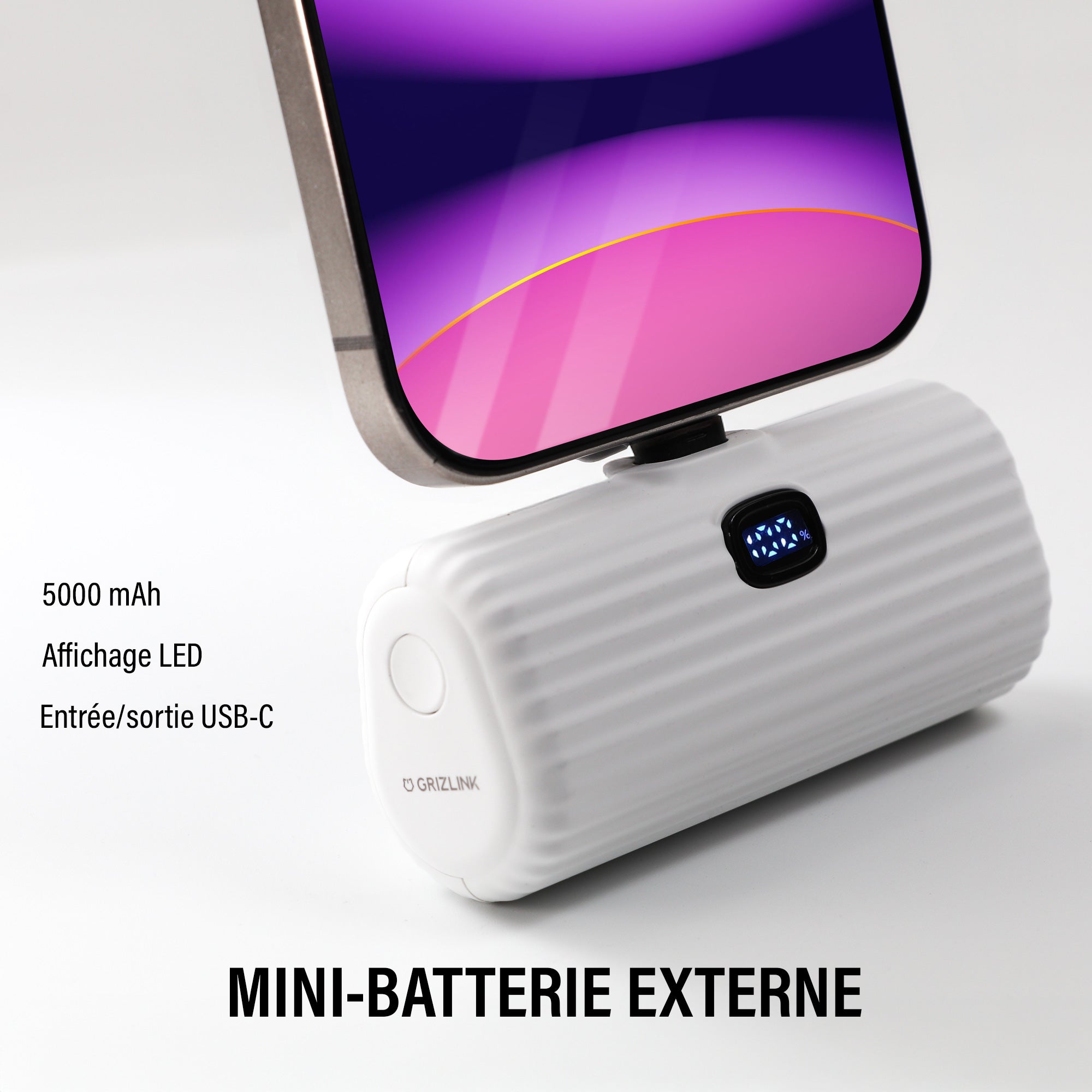 Mini Batterie externe Grizlink 5000mAh