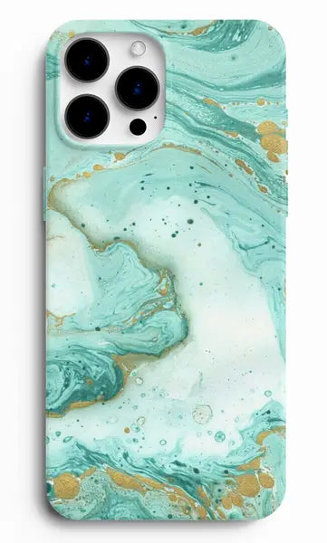 Coque personnalisée marbre vagues et taches dorées