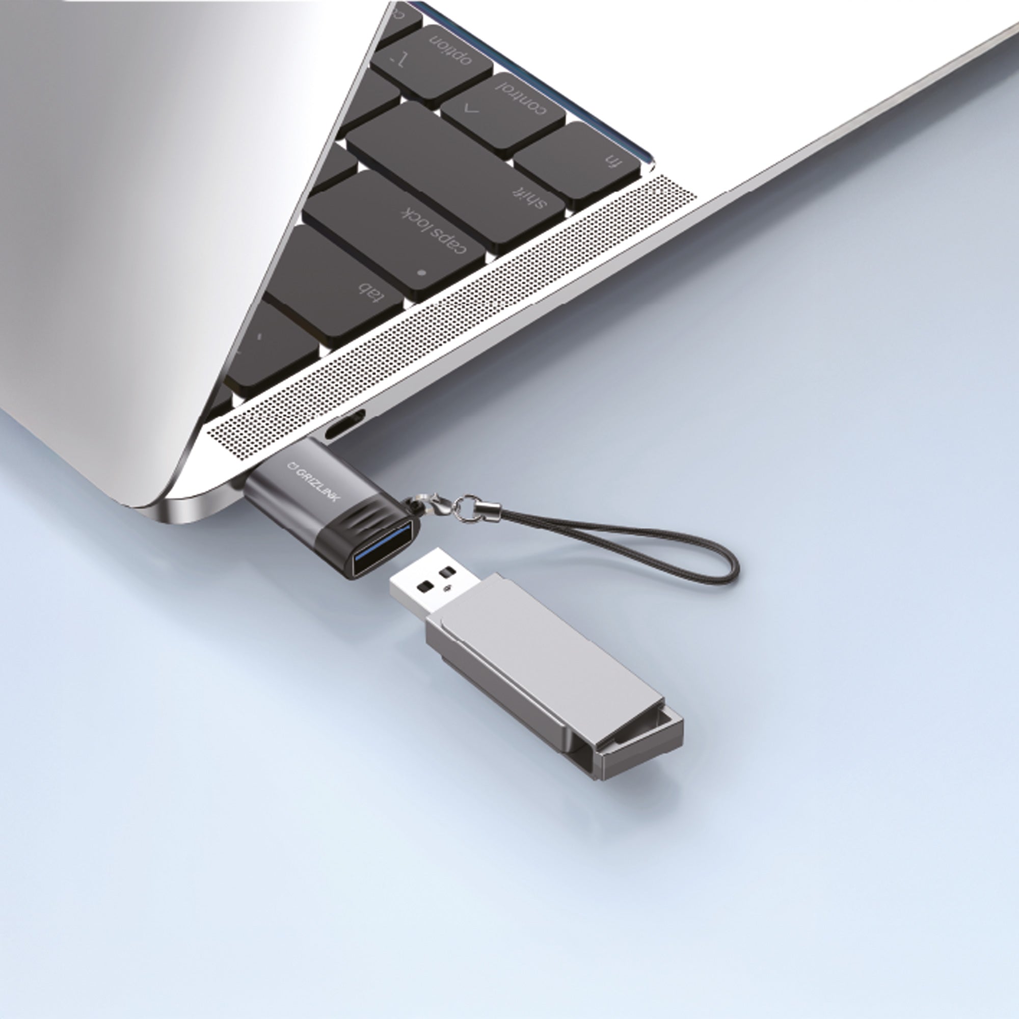 Mini Adaptateur OTG USB-A vers USB-C Grizlink