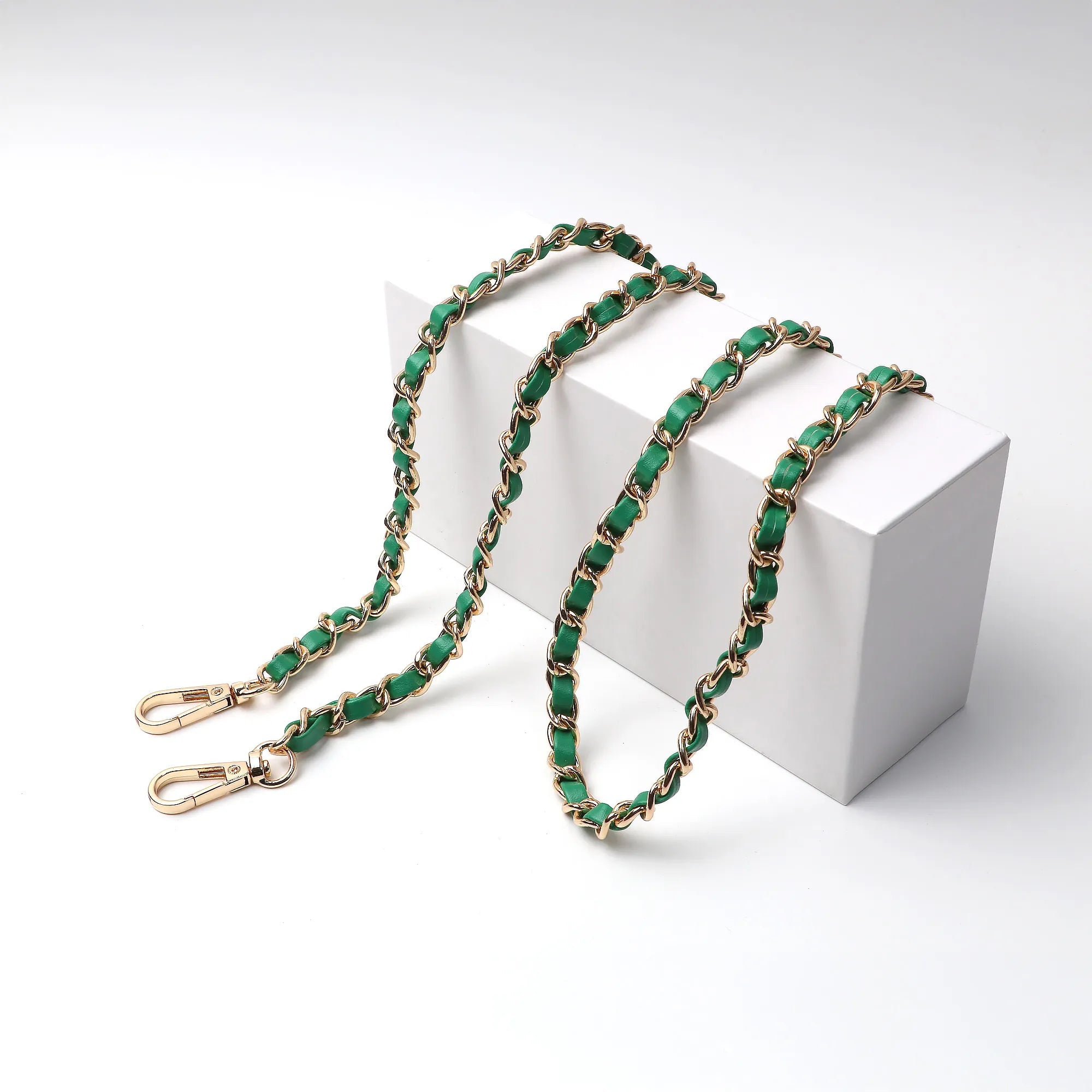 Chaîne téléphone cuir métal vert Grizlink