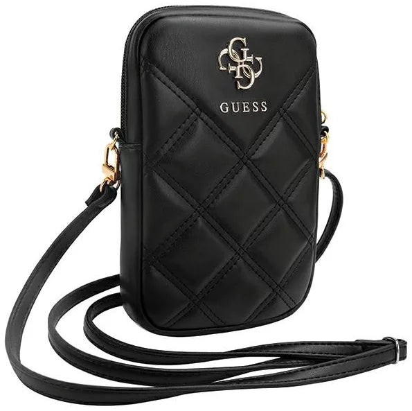 sacoche guess 4g capitonné noir avec bandoulière