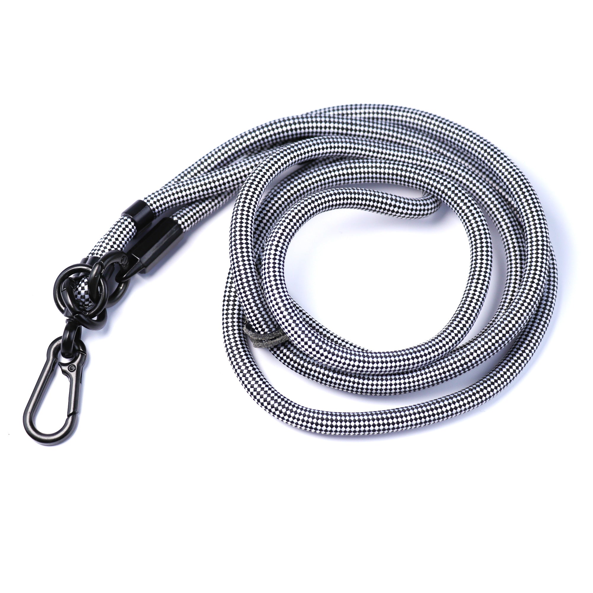 Cordon tressé damier noir et blanc Grizlink