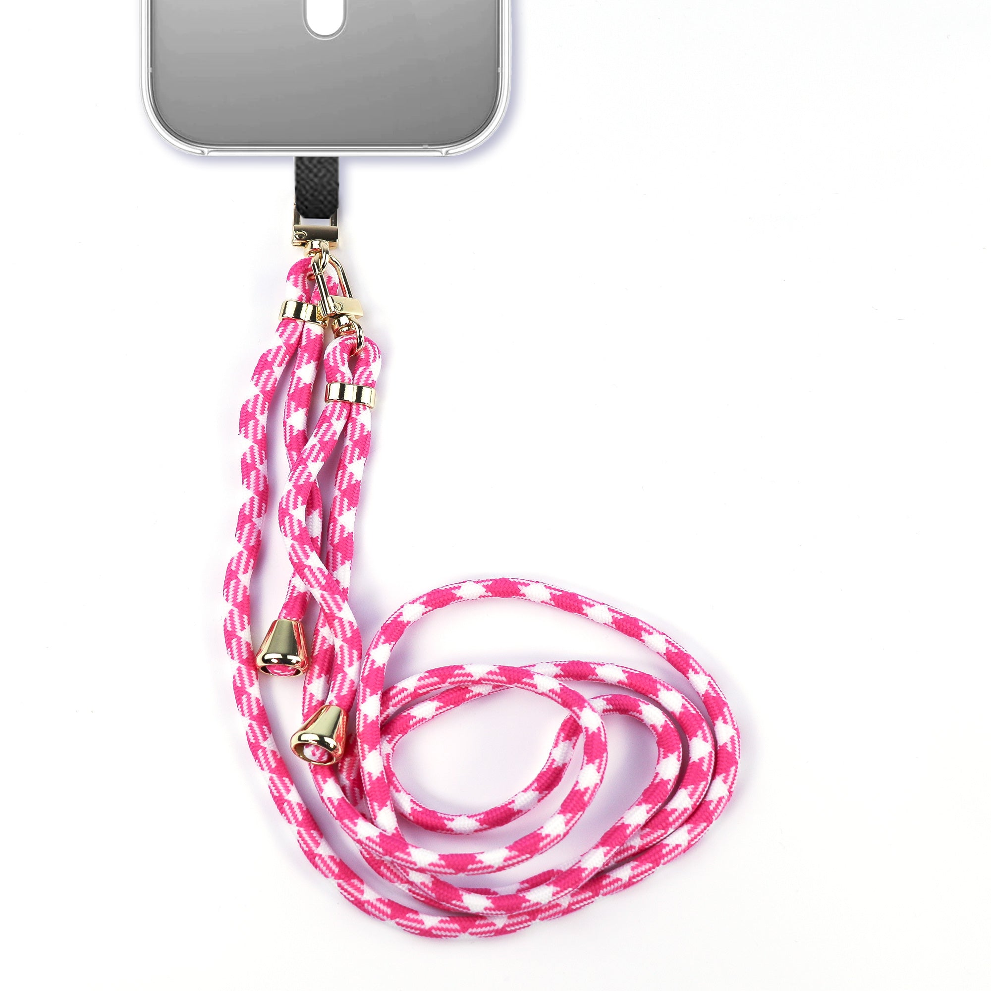 Cordon tressé rose blanc Grizlink