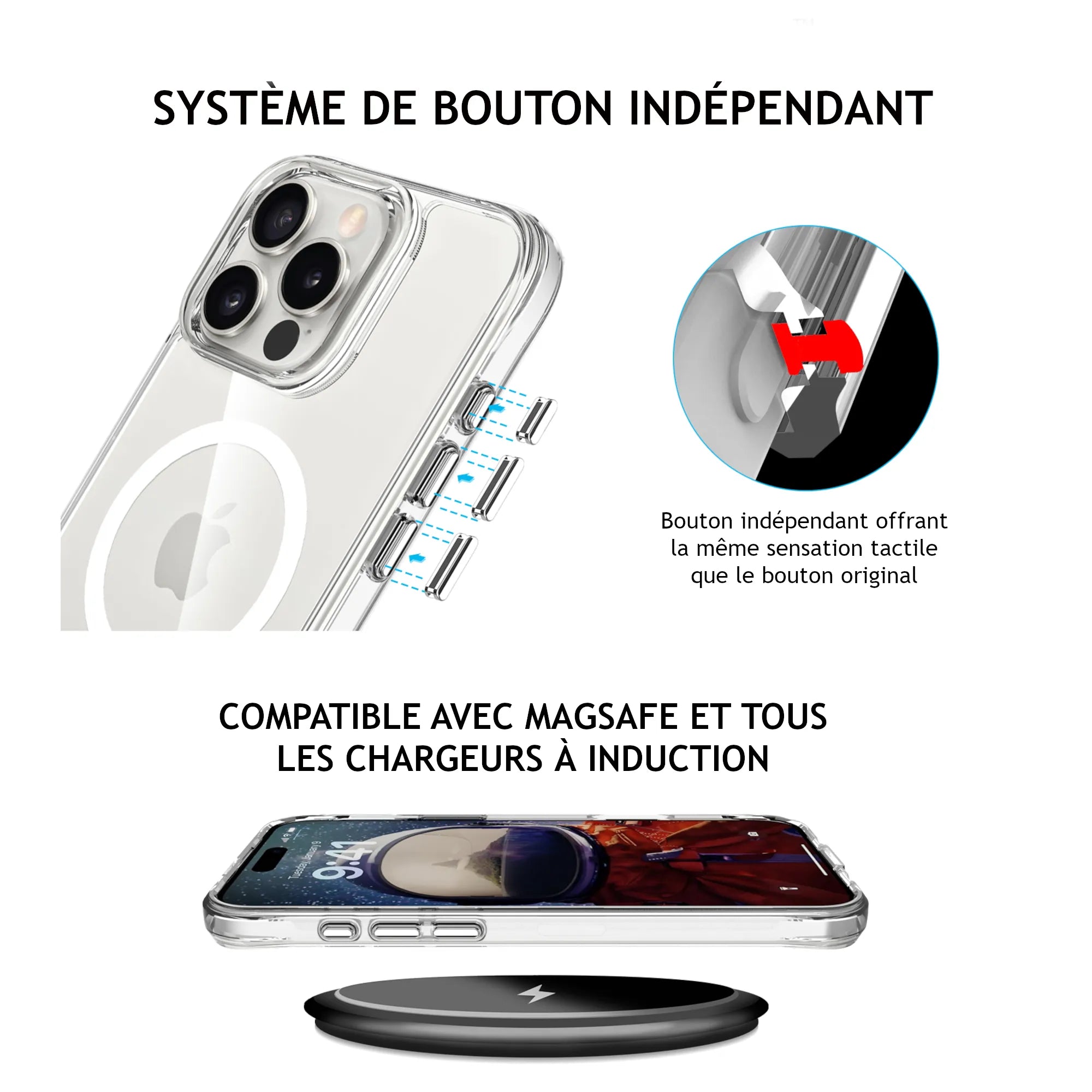 Coque iPhone 15 Pro Space Magsafe Grizlink