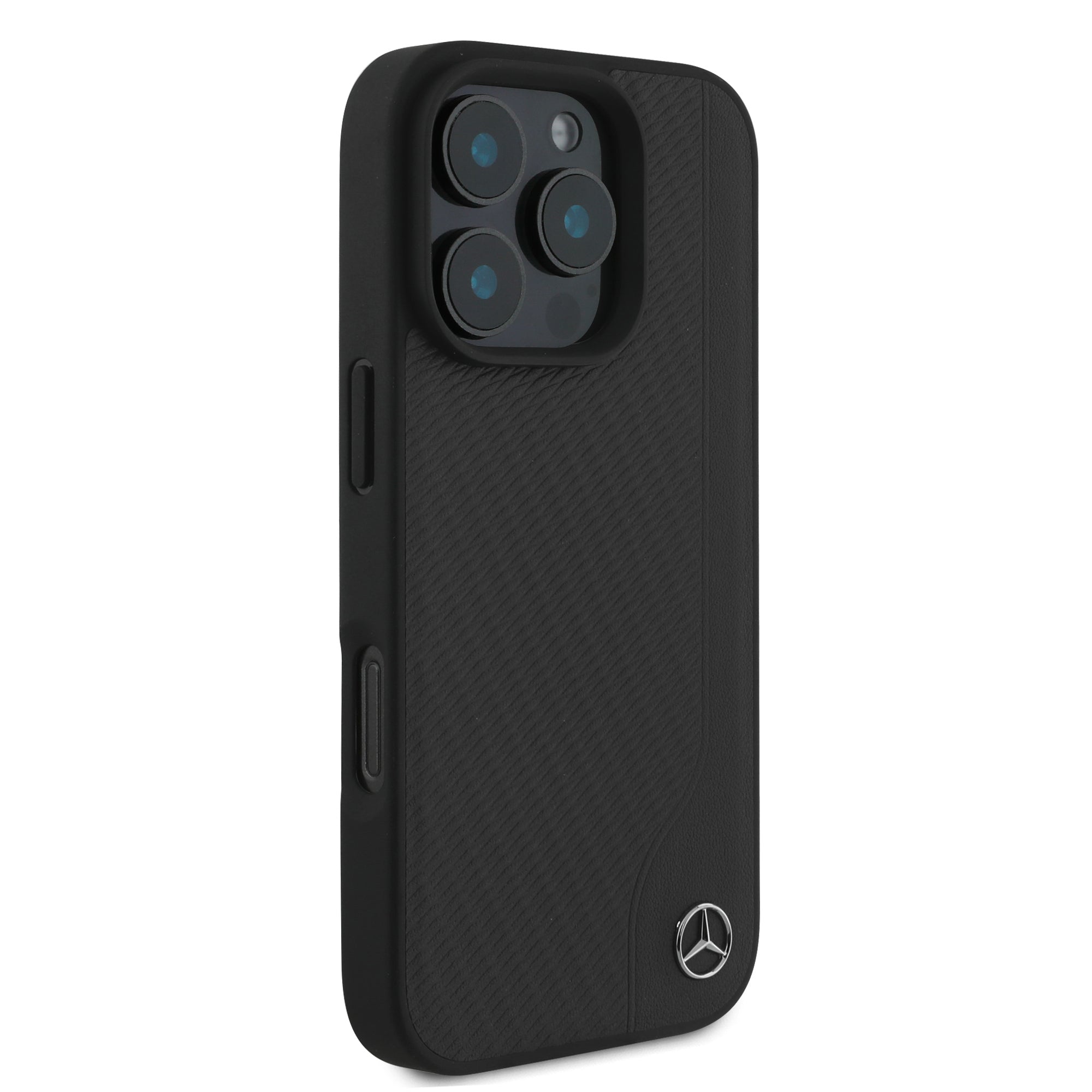 Coque iPhone 16 Pro Mercedes cuir véritable