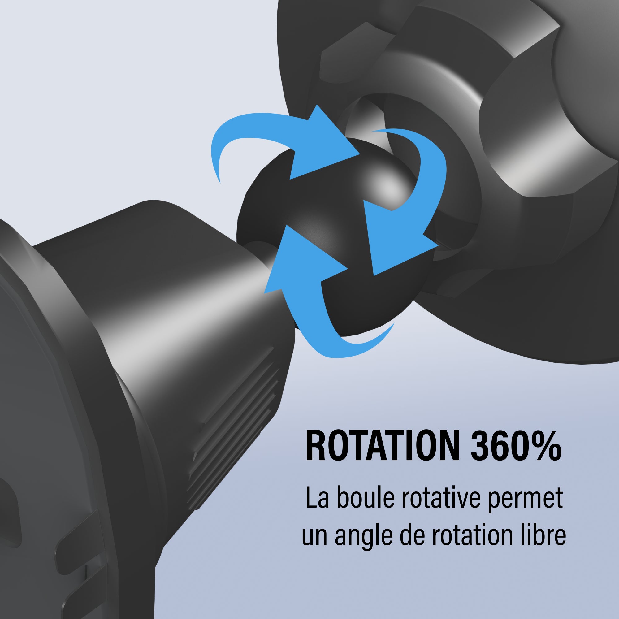 support voiture magnétique circulaire rotatif