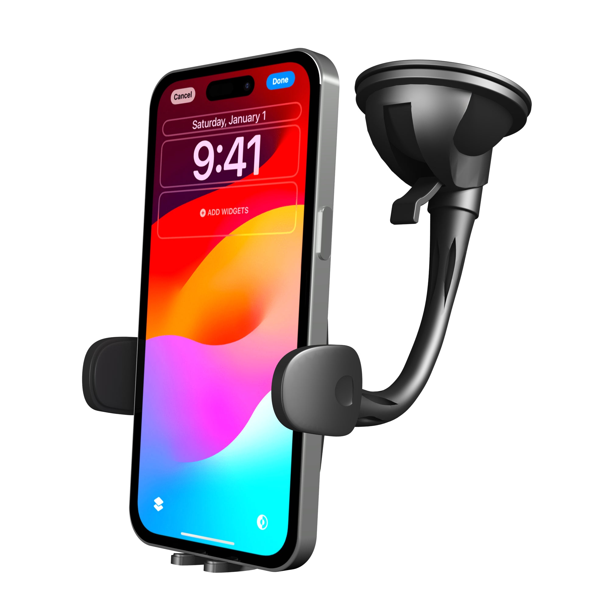 support voiture téléphone ventouse