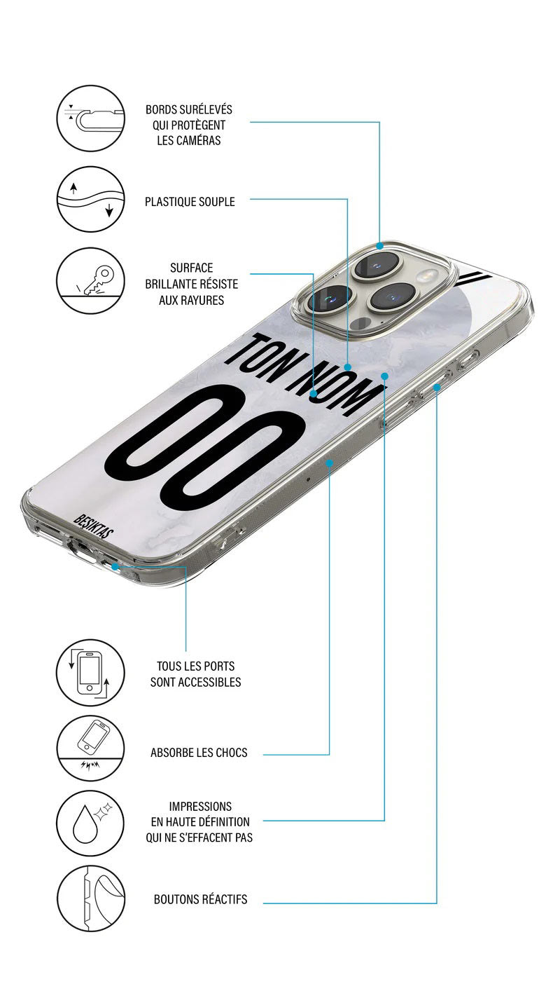 Coque foot personnalisée maillot Besiktas