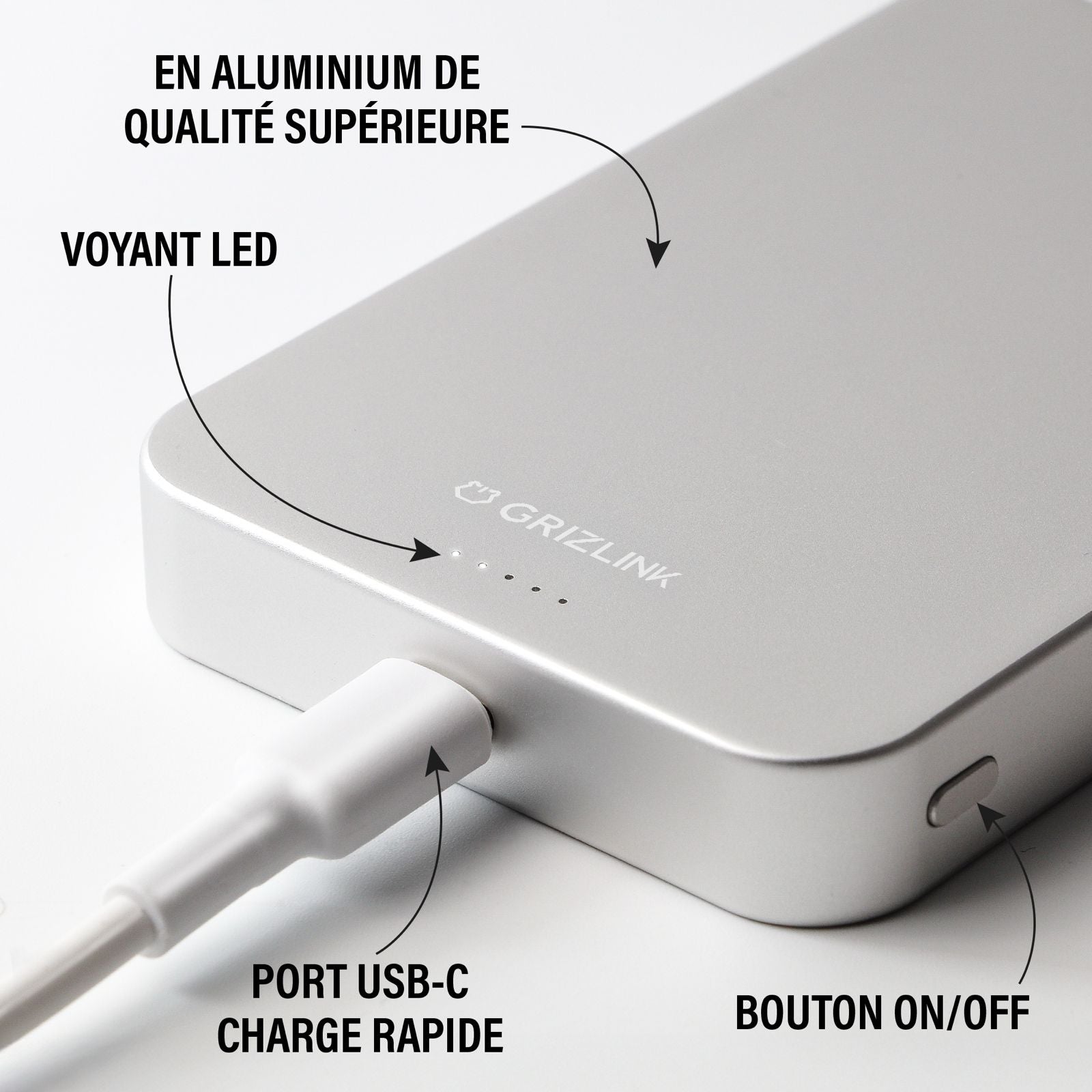 Batterie externe MagSafe 10000mAh Grizlink