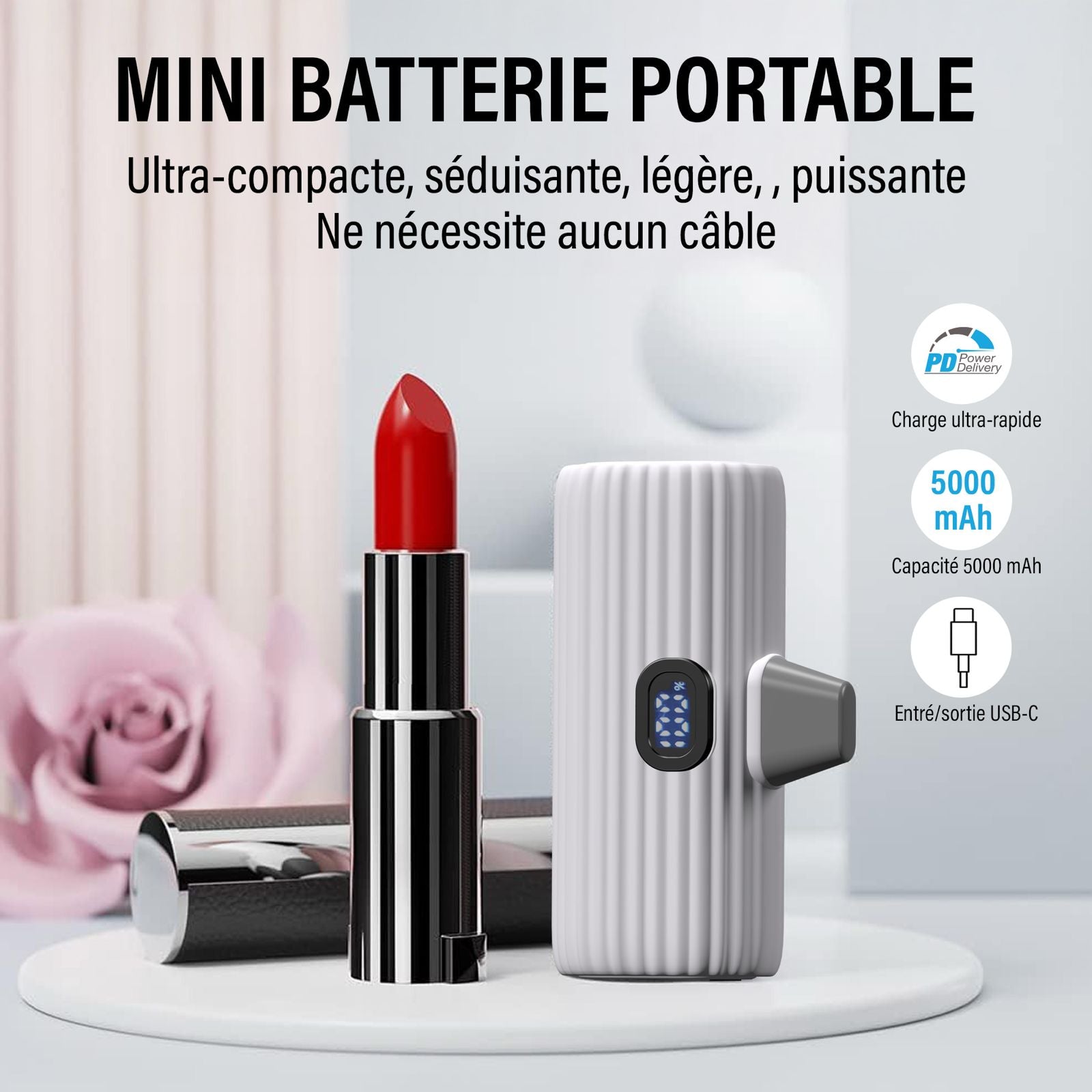 Mini Batterie externe Grizlink 5000mAh