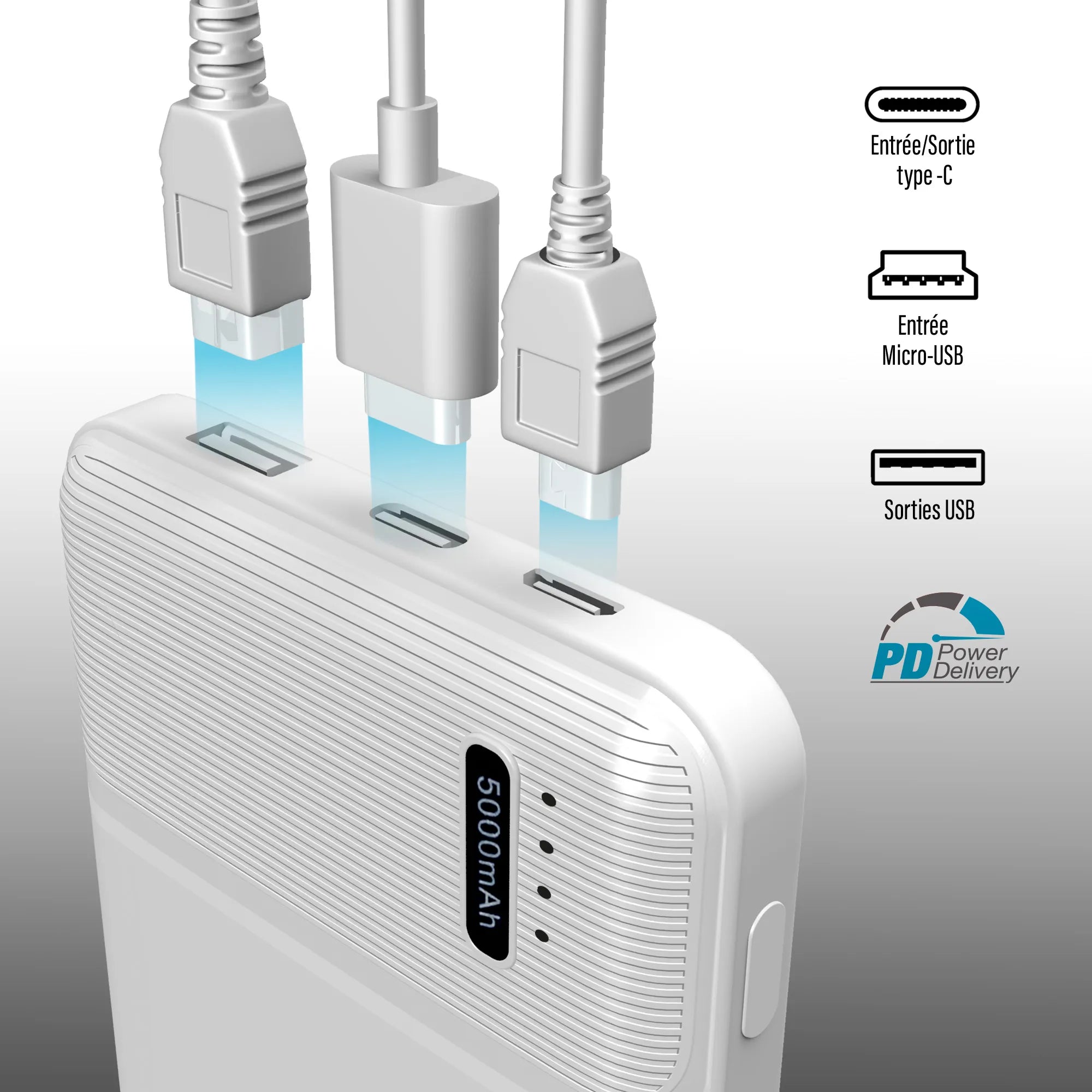Batterie externe 5000mAh Grizlink