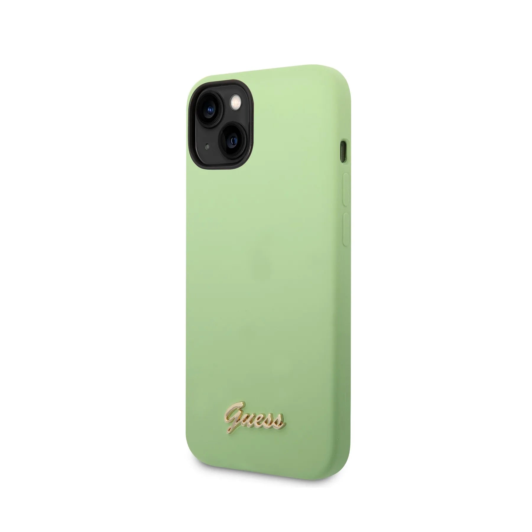 Coque iPhone 14 Guess soft touch inclinée