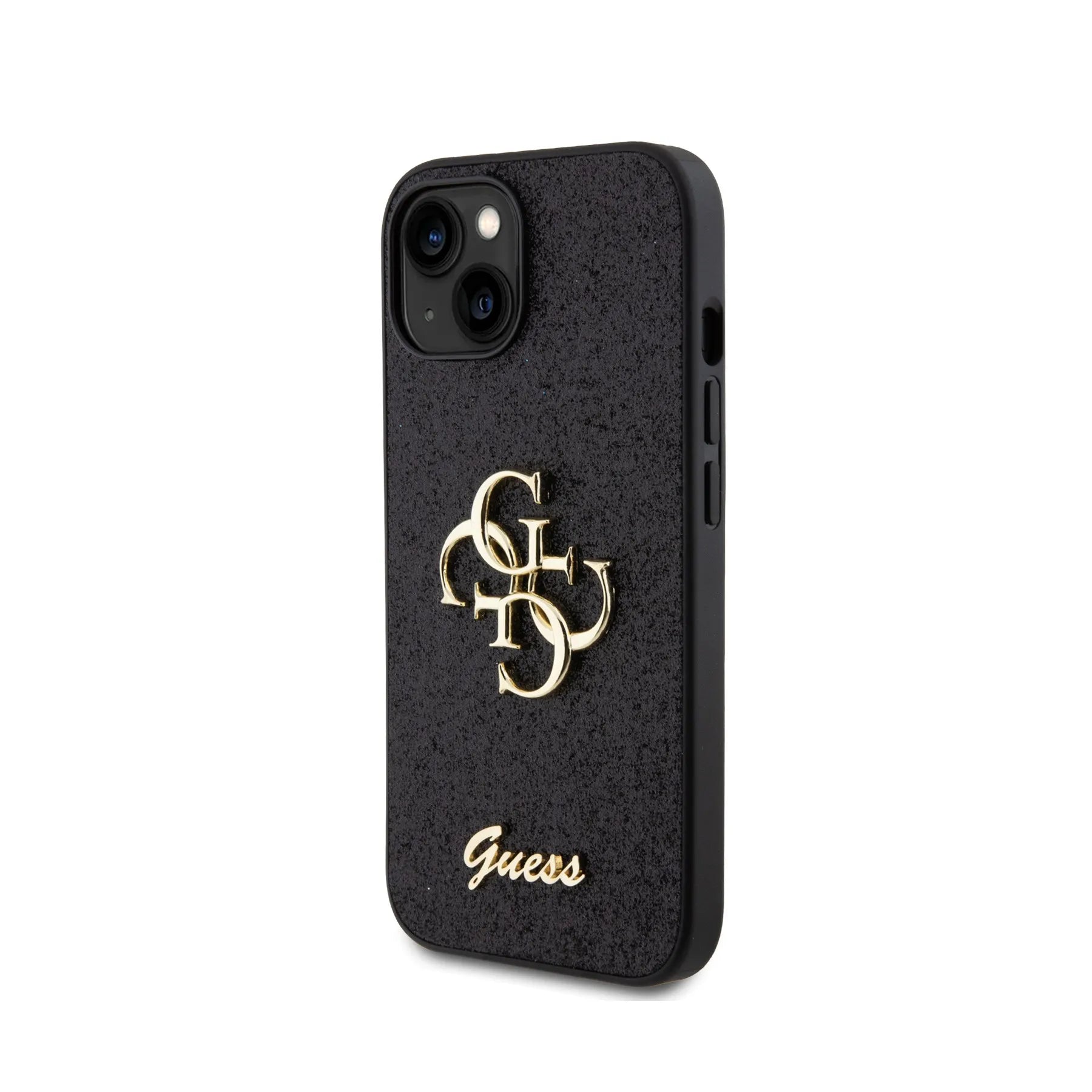 Coque iPhone 14 Guess 4G brillante inclinée