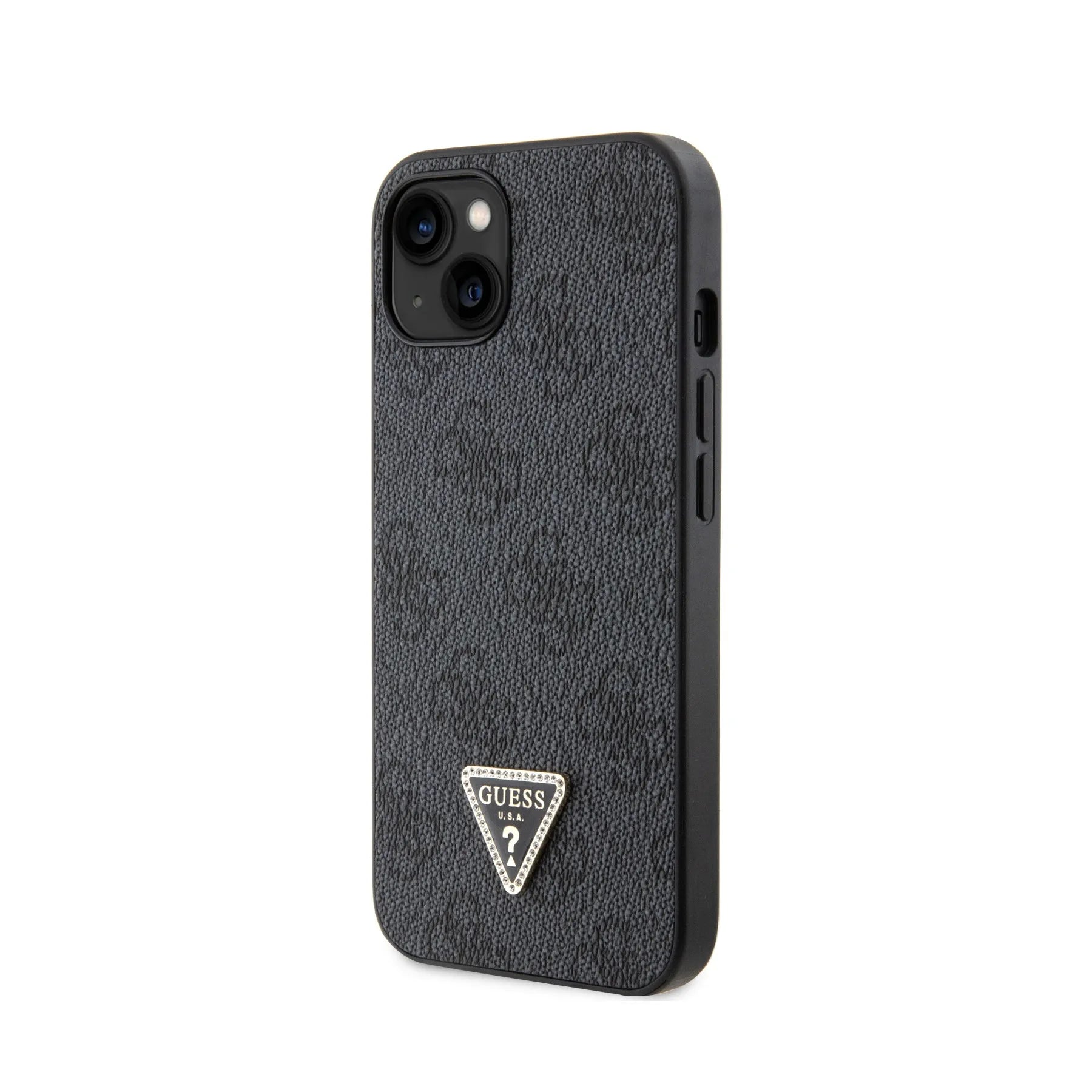 Coque iPhone 14 Guess triangle inclinée