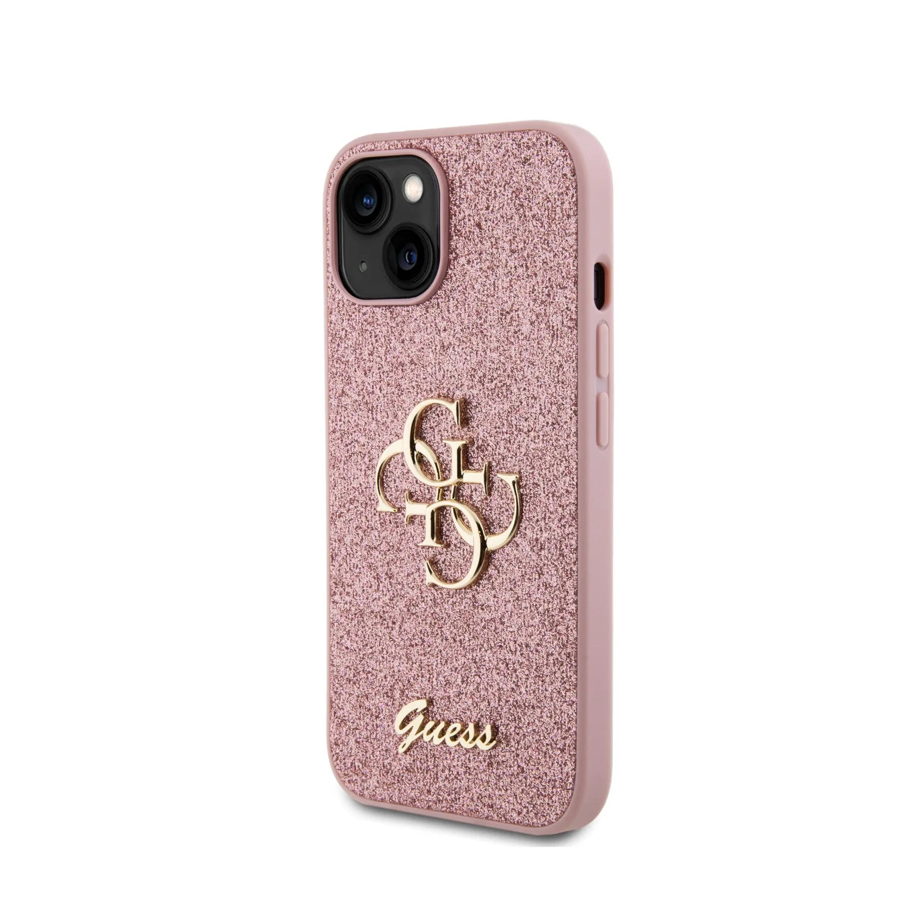 Coque iPhone 14 Guess 4G brillante inclinée