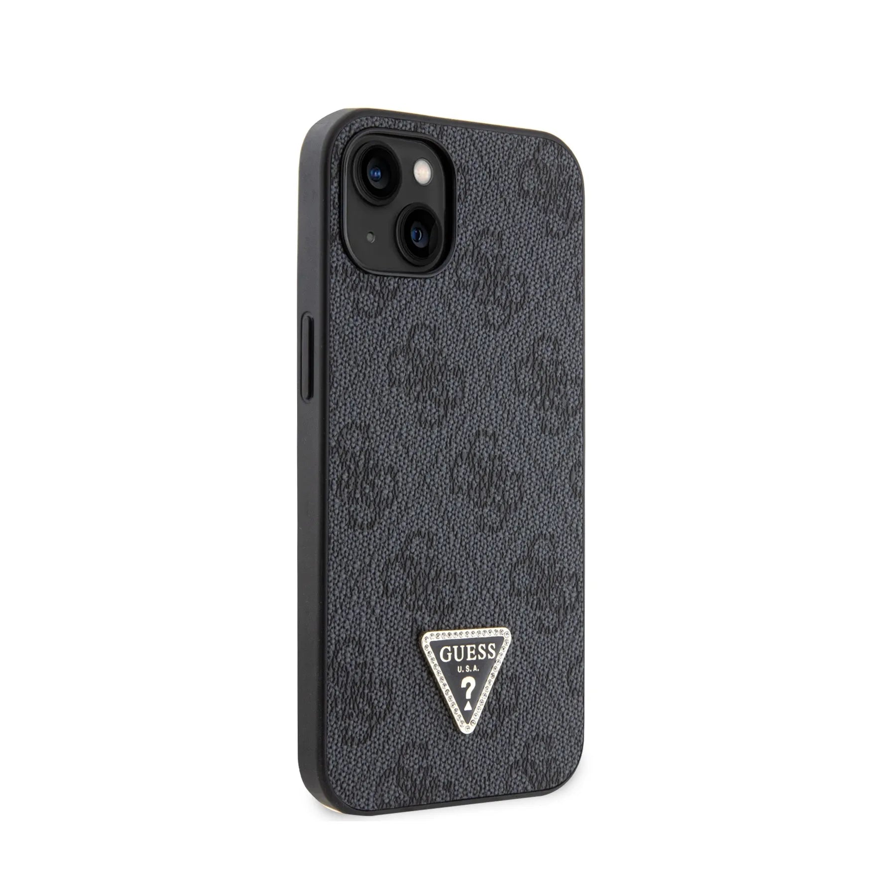 Coque iPhone 14 Guess triangle vue droite