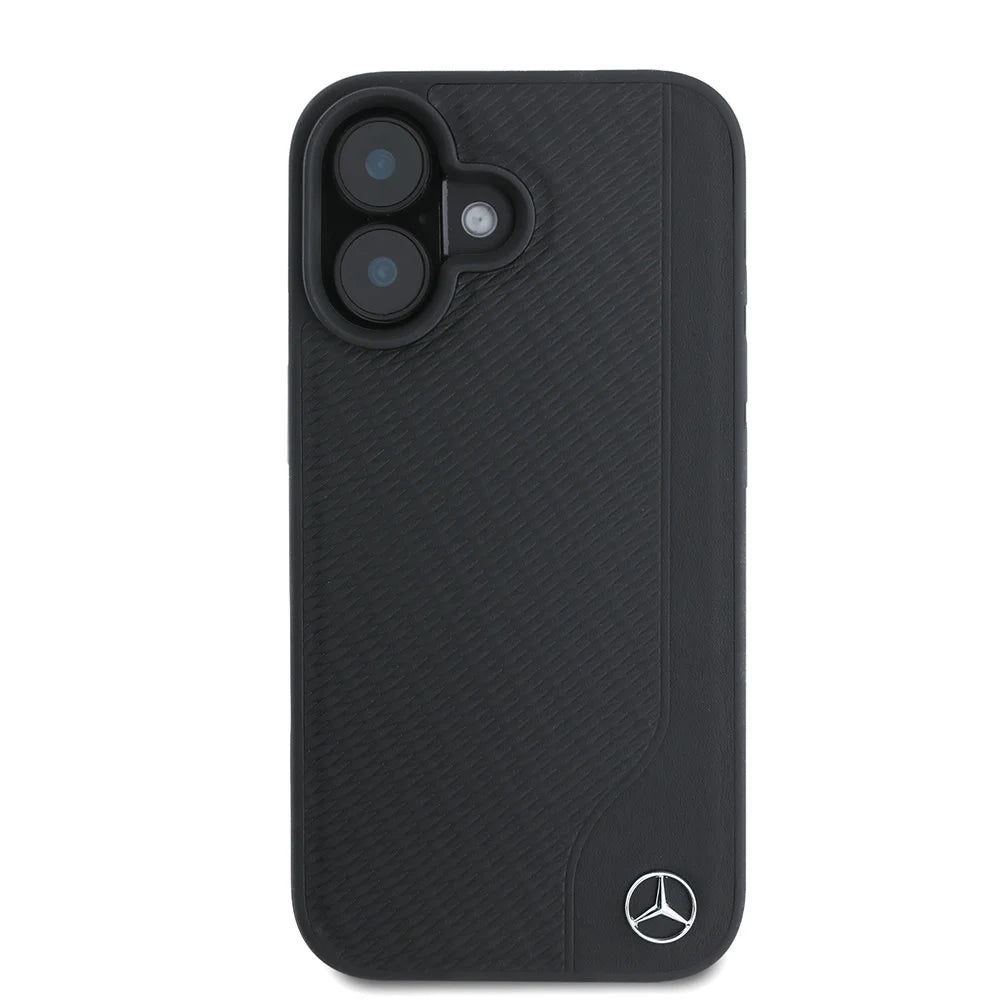 Coque iPhone 16 Mercedes cuir véritable