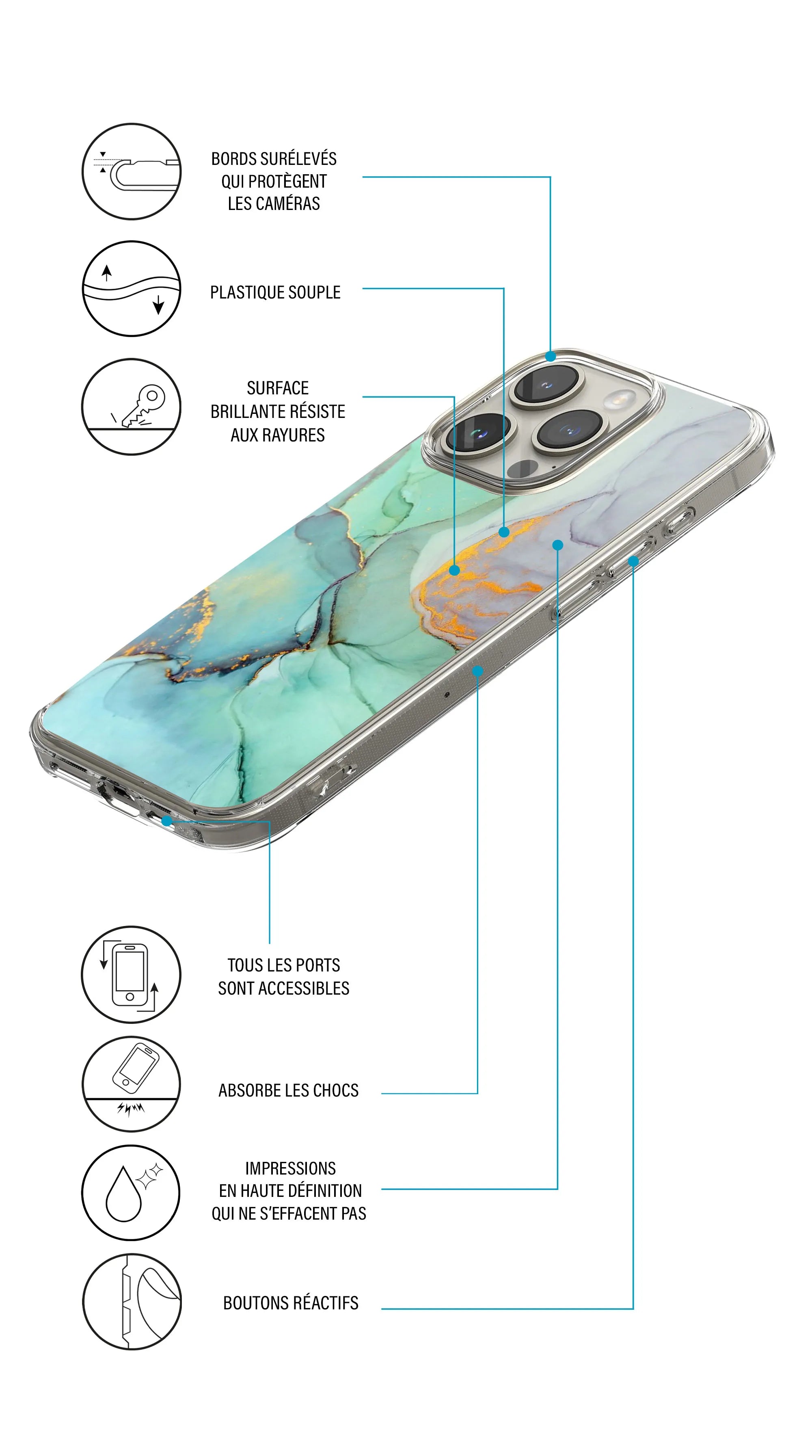 Coque Oppo Reno 8 5G collection marbre