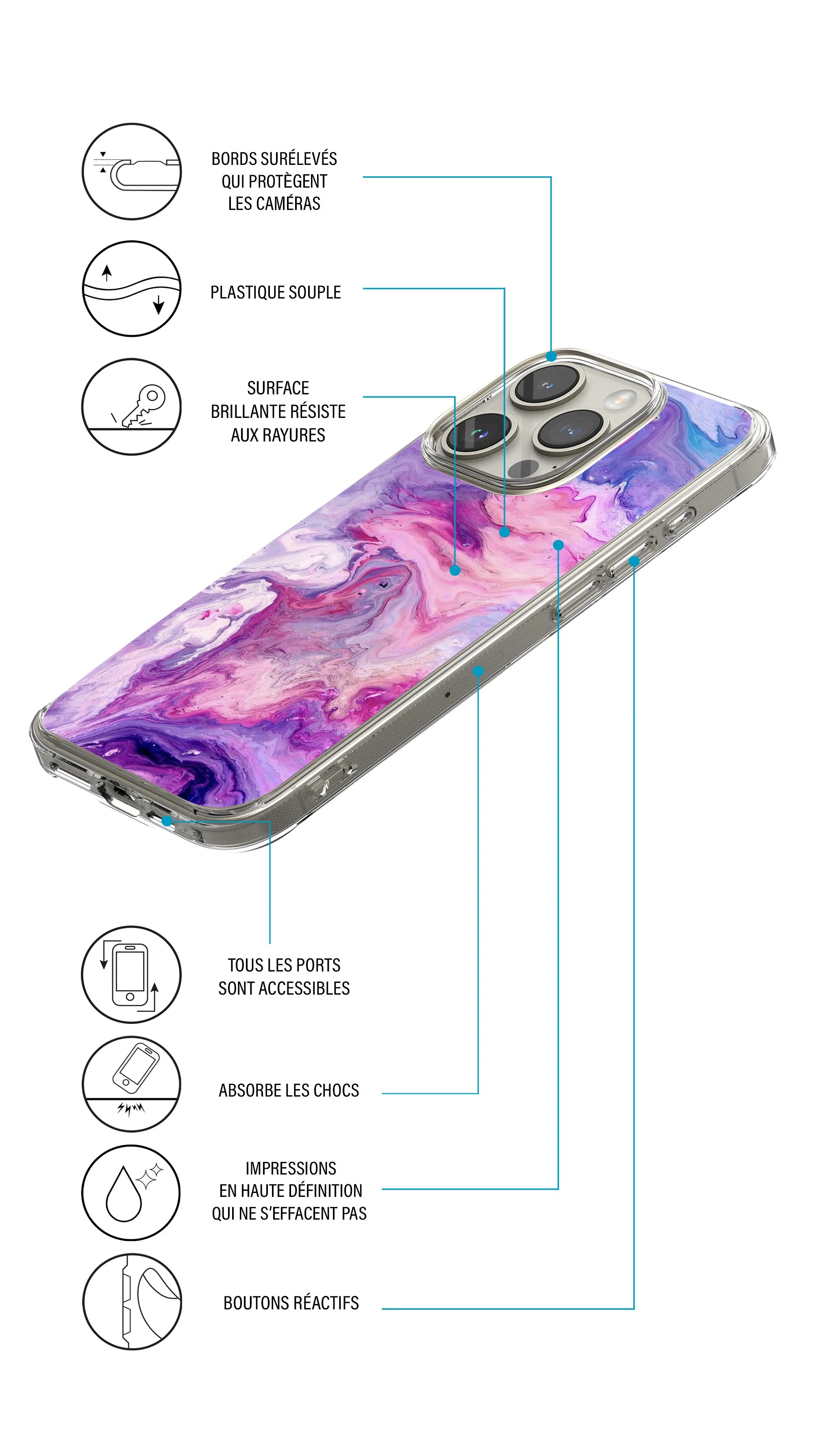 Coque Oppo Reno 8 5G collection marbre