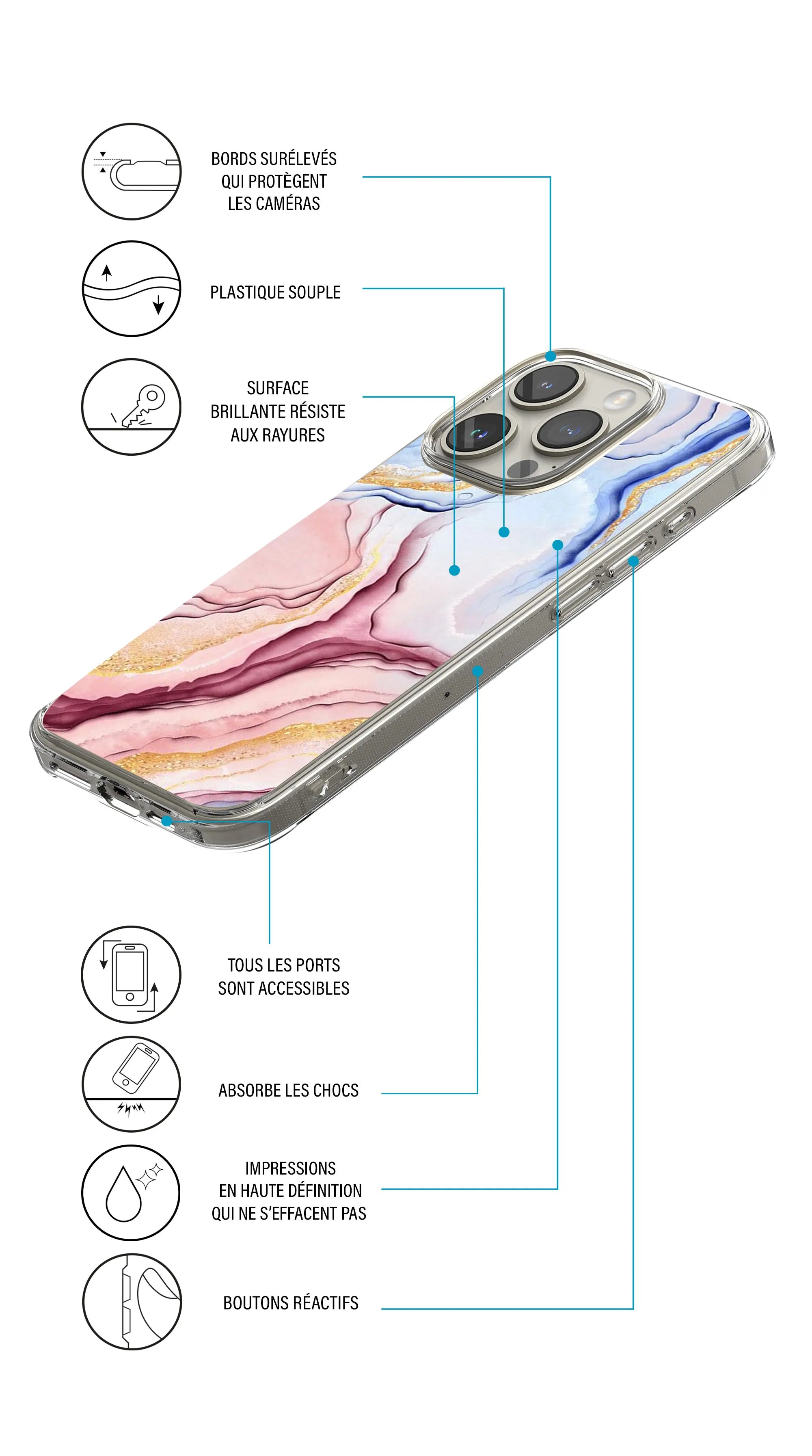 Coque Oppo Reno 8 5G collection marbre