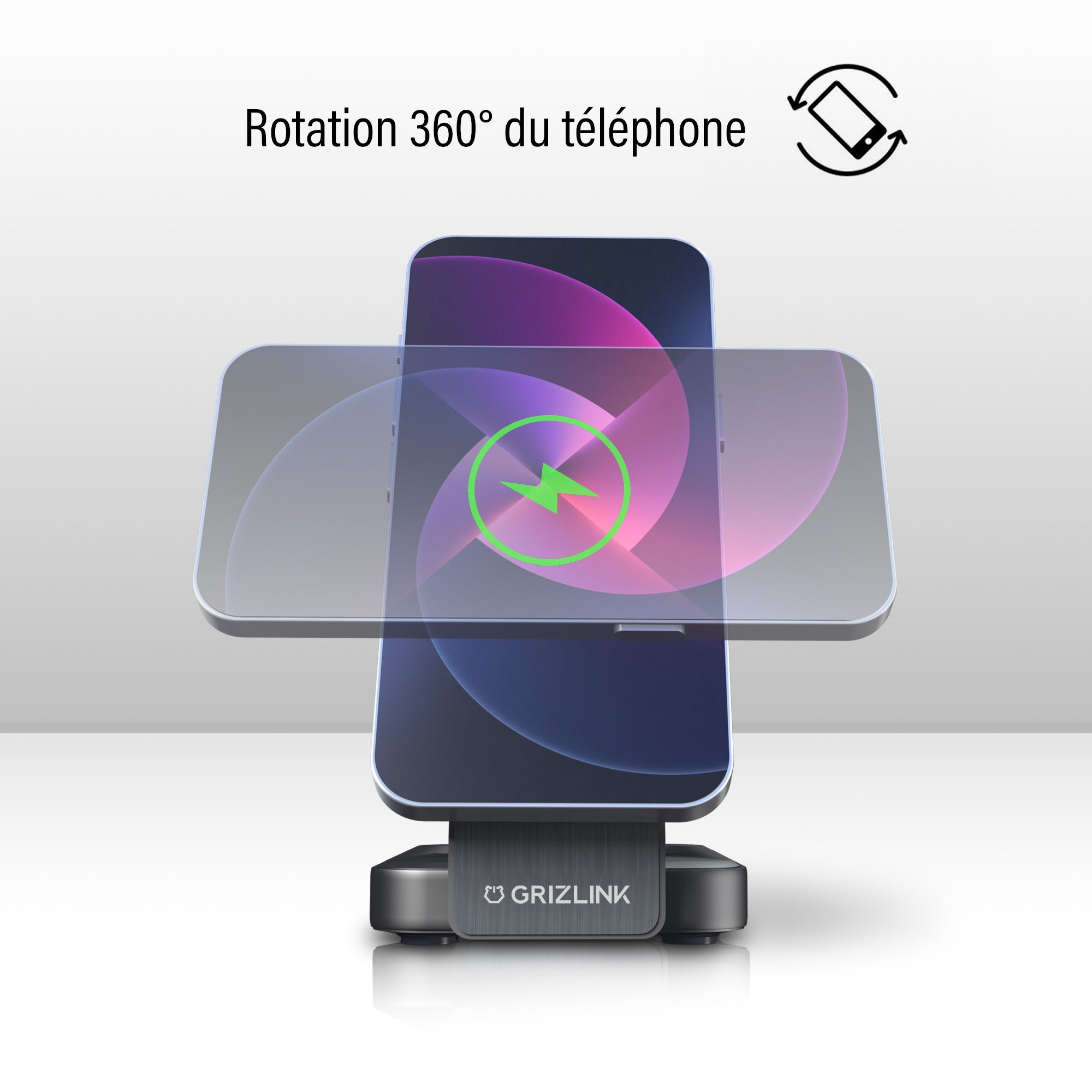 Chargeur induction 3-en-1 pliable