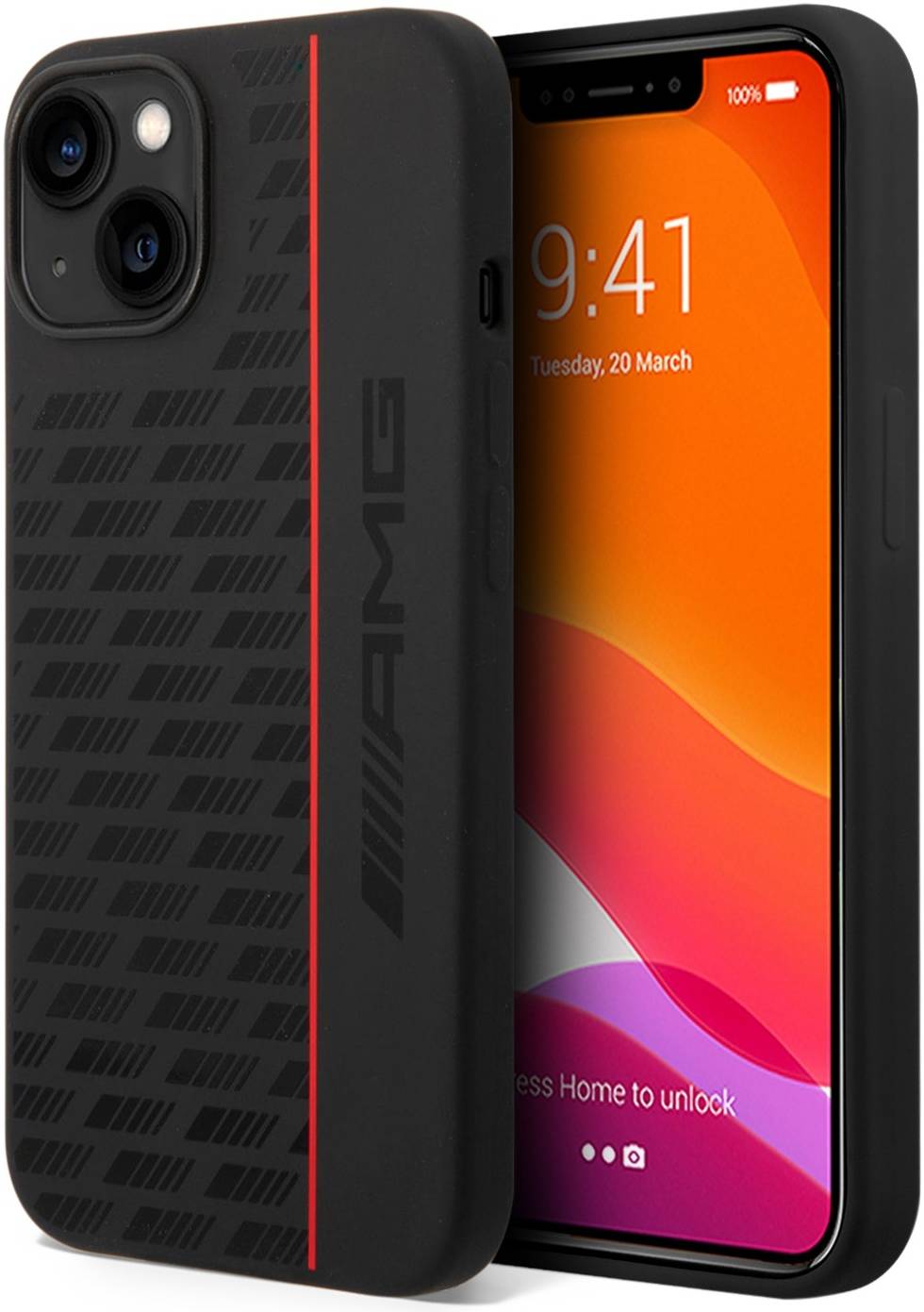Coque iPhone 14 Plus AMG ligne rouge 2 vues