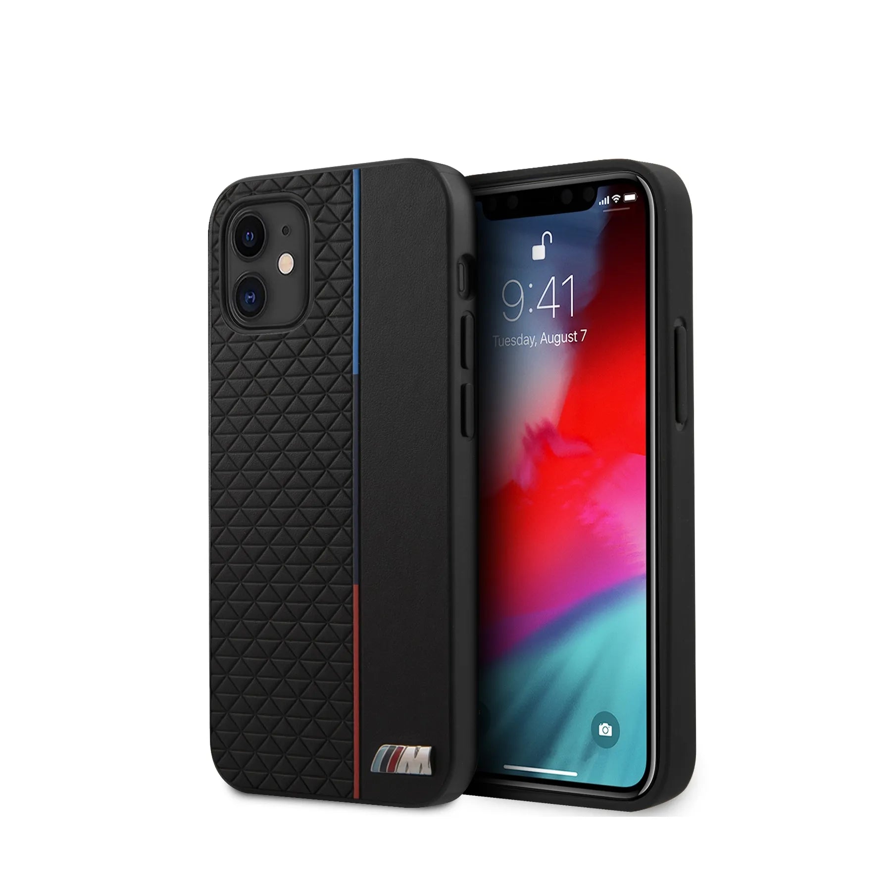 Coque iPhone 12 Mini BMW ligne tricolore 2 vues