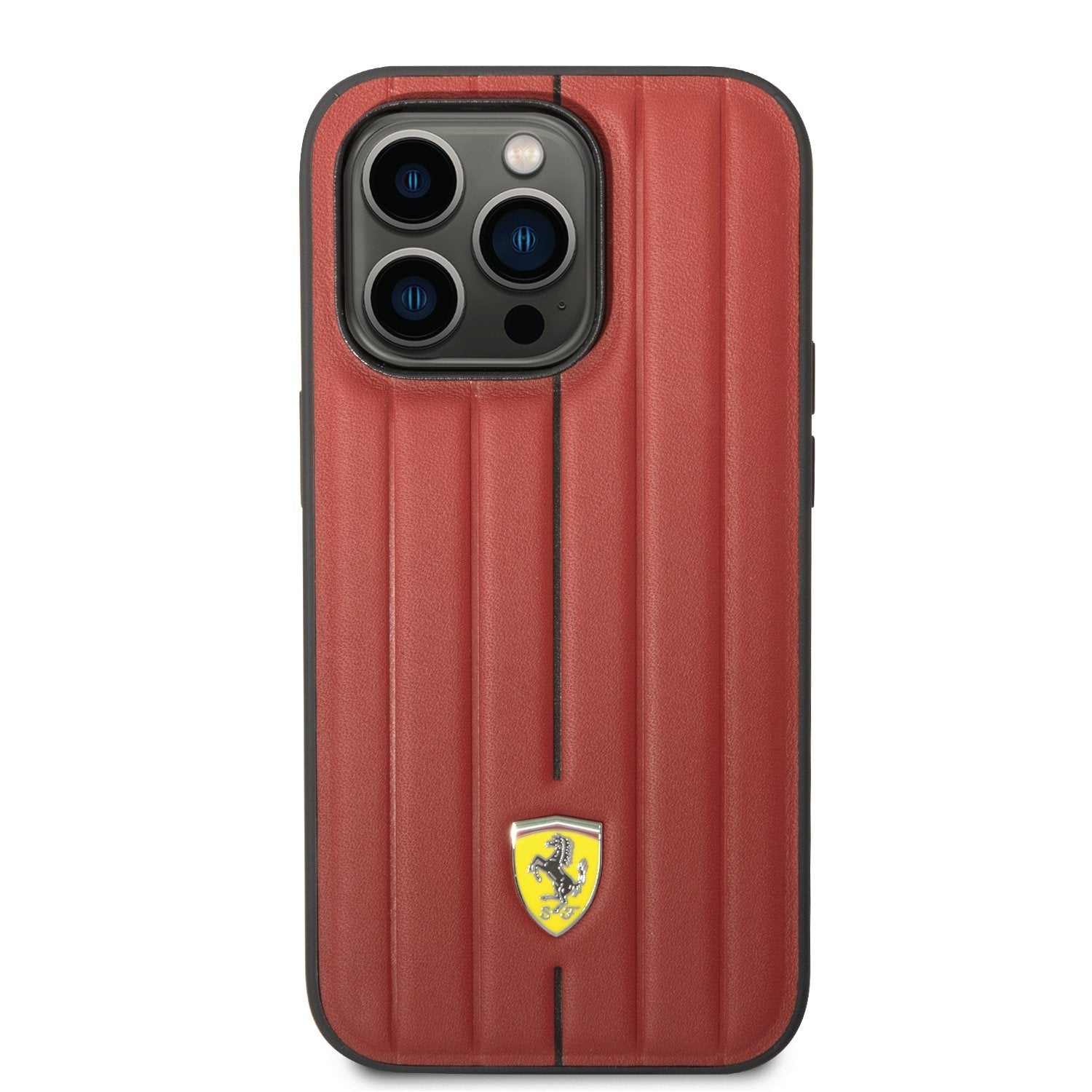 Coque iPhone 14 Pro Ferrari ligne rouge vue face