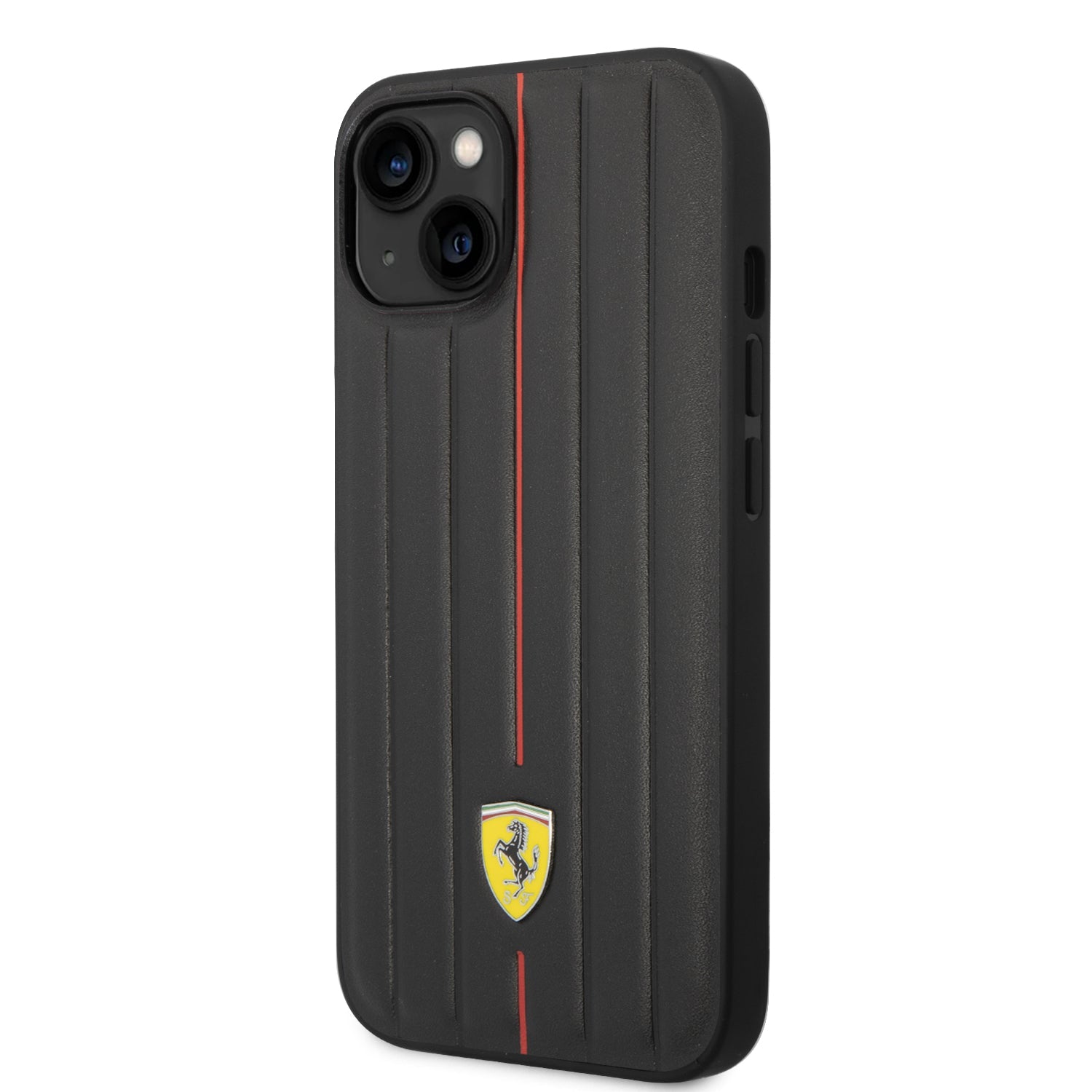 Coque iPhone 14 Plus Ferrari ligne rouge inclinée