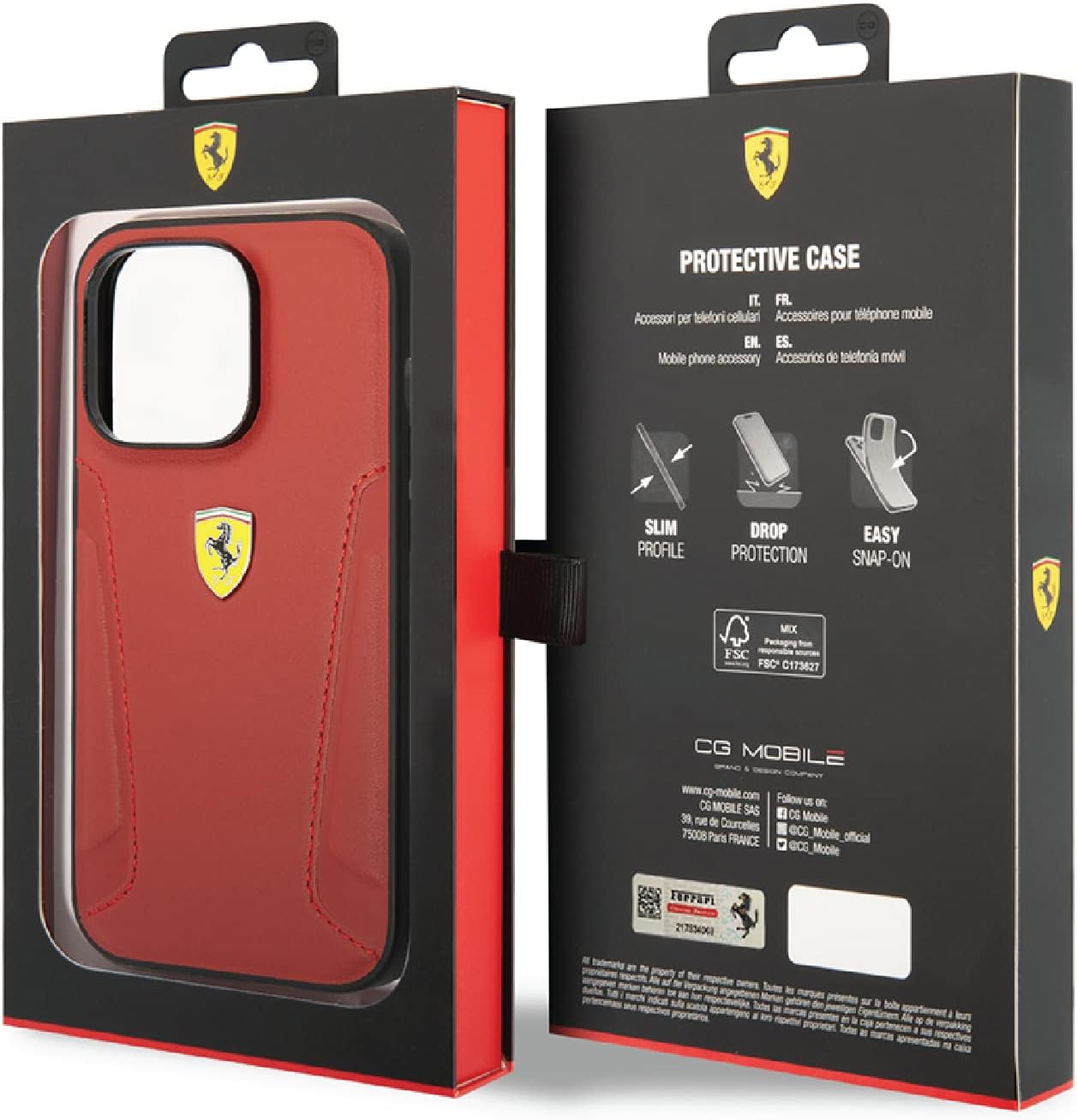 Coque iPhone 14 Plus Ferrari side seams