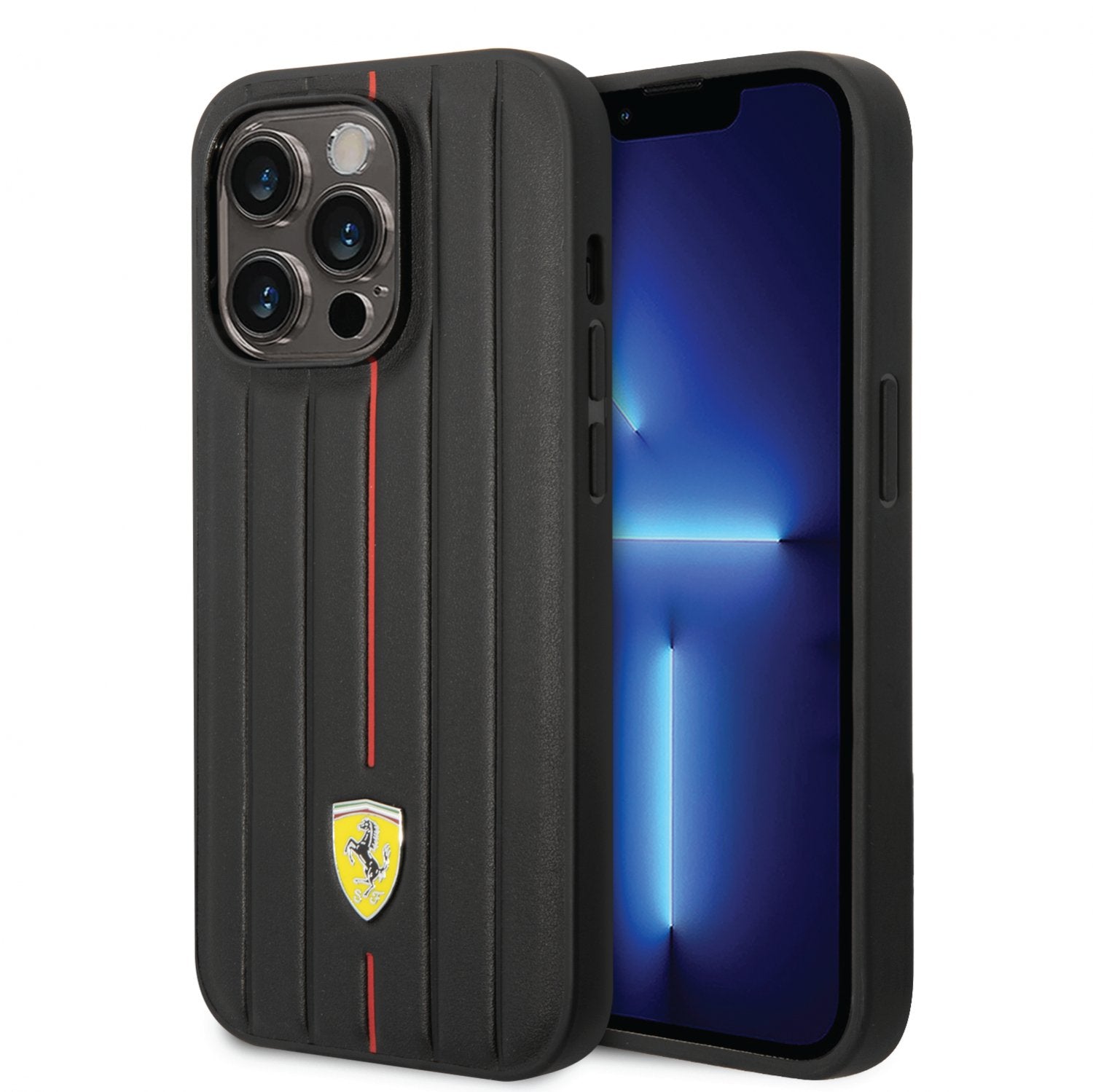 Coque iPhone 14 Pro Ferrari ligne rouge 2 vues