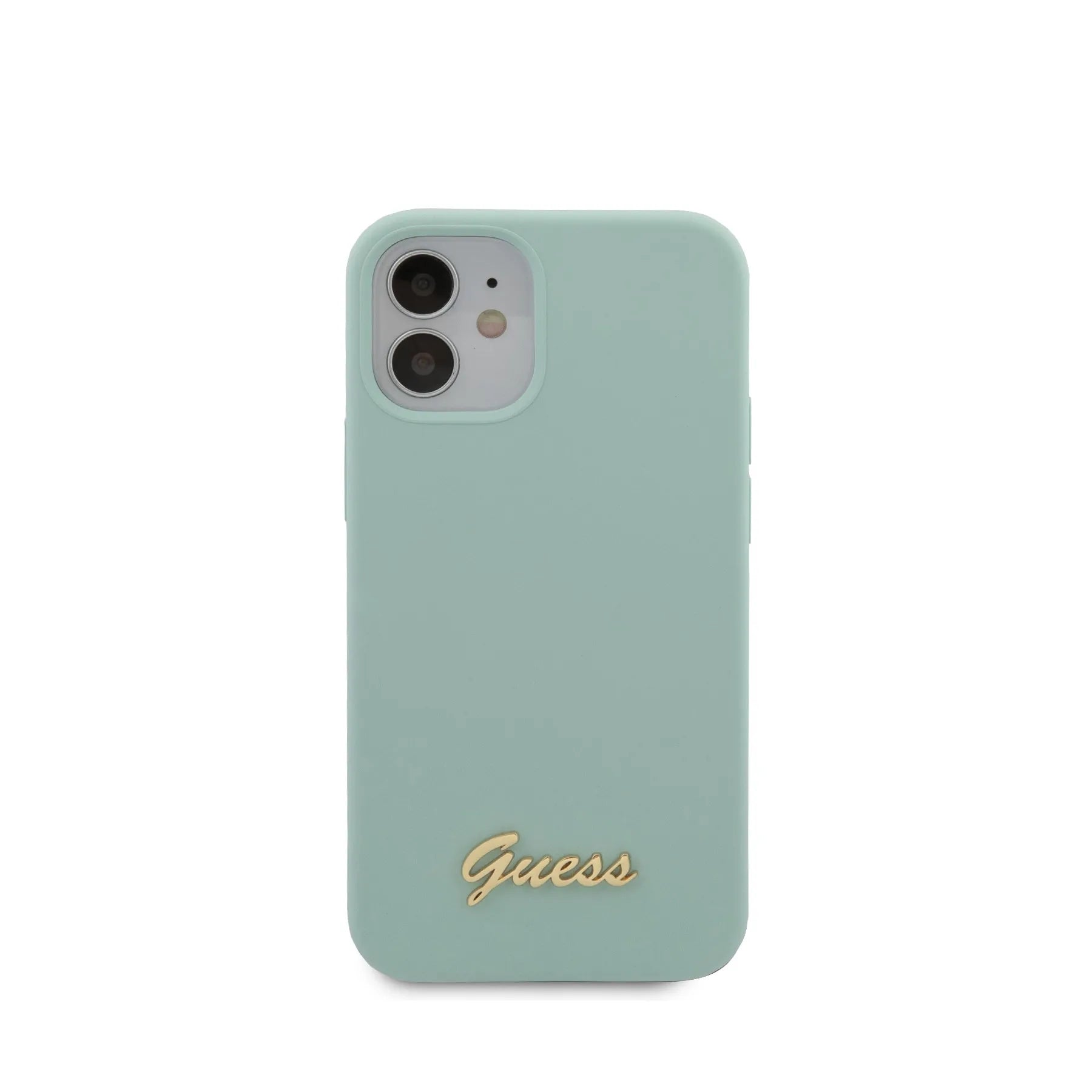 Coque iPhone 12 mini Guess soft touch vue face