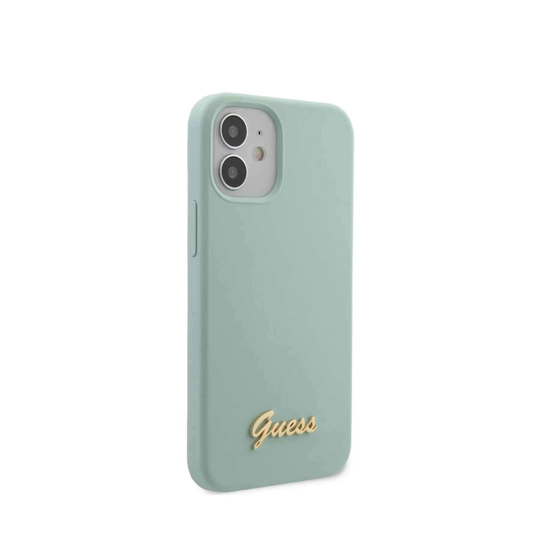 Coque iPhone 12 mini Guess soft touch vue droite