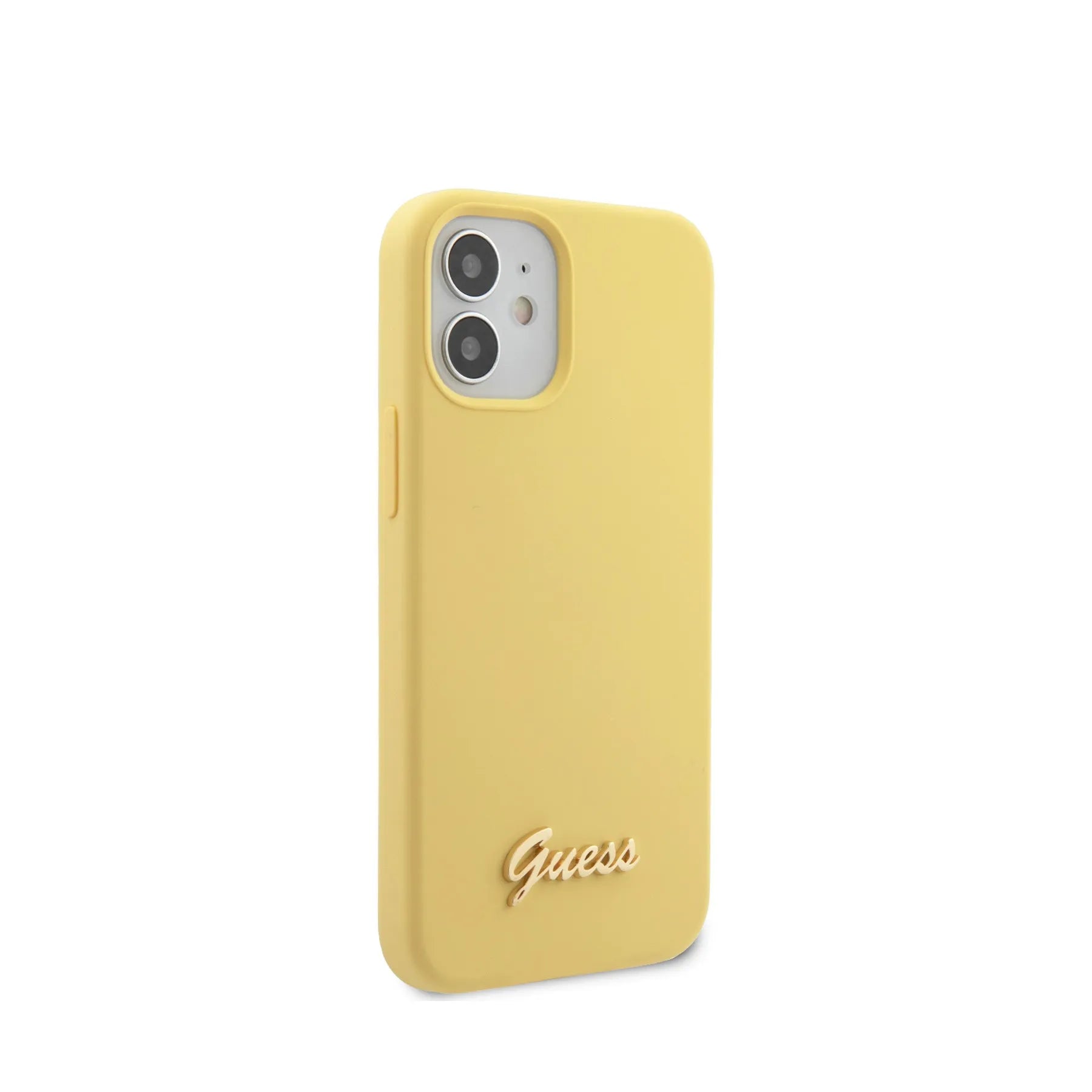 Coque iPhone 12 mini Guess soft touch vue droite