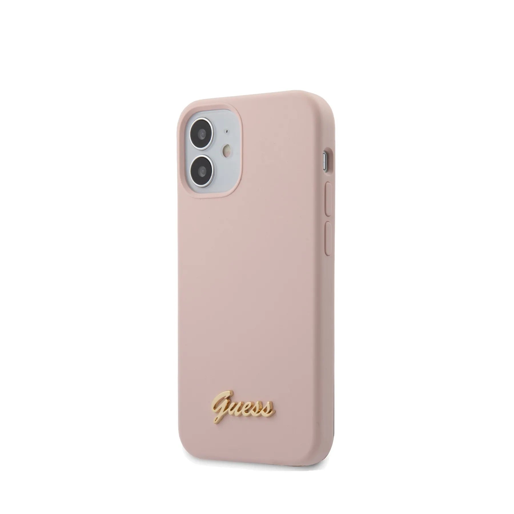 Coque iPhone 12 mini Guess soft touch inclinée