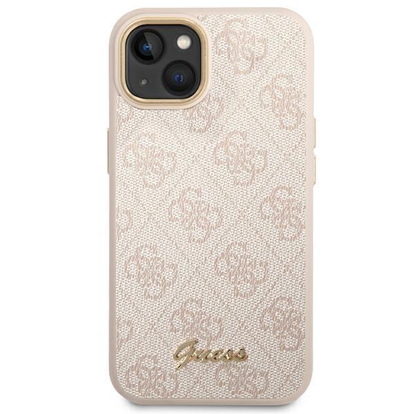 Coque iPhone 14 Plus Guess dorée vue face