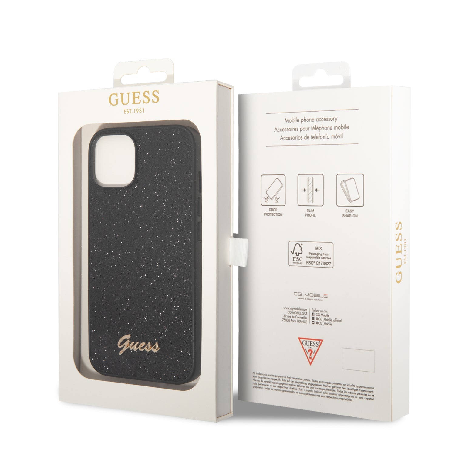 Coque iPhone 14 Plus Guess brillante