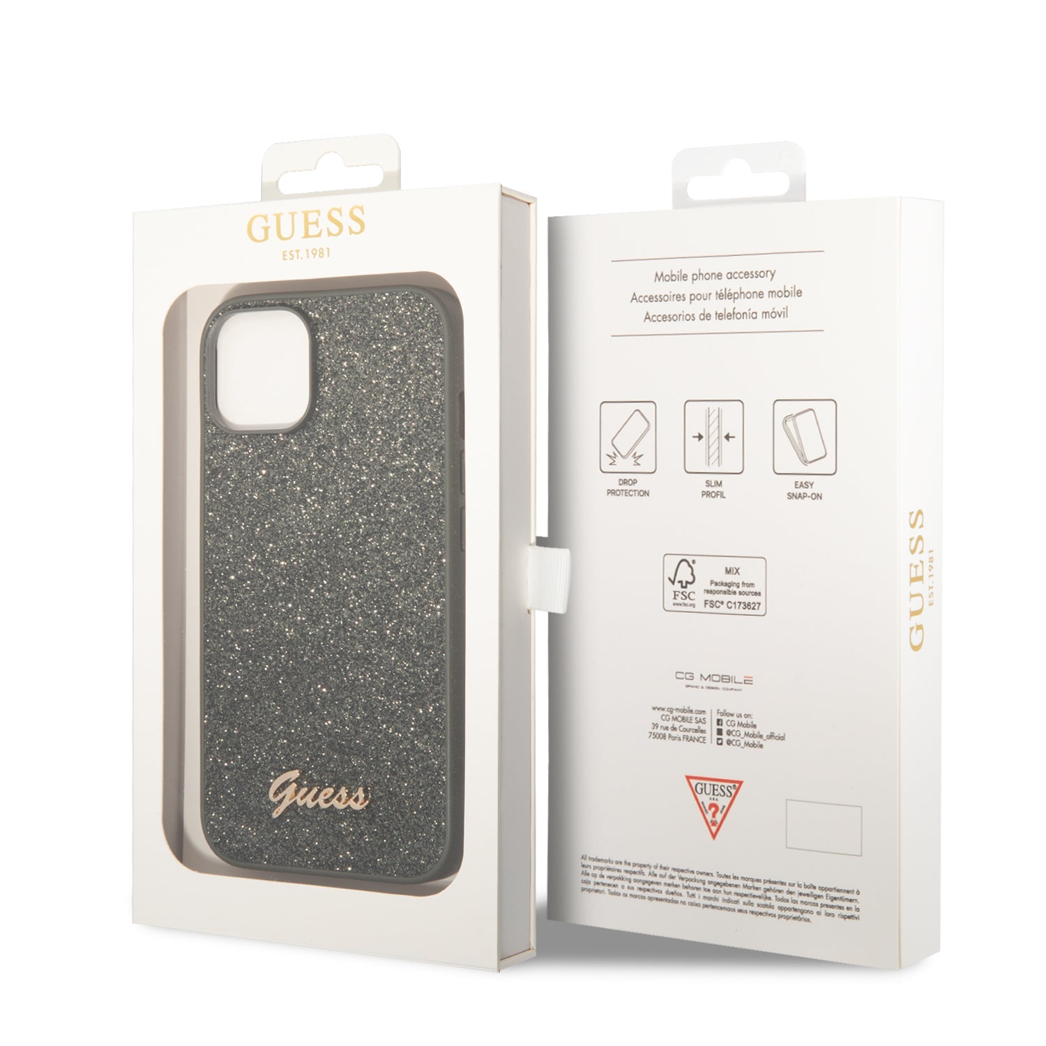 Coque iPhone 14 Plus Guess brillante