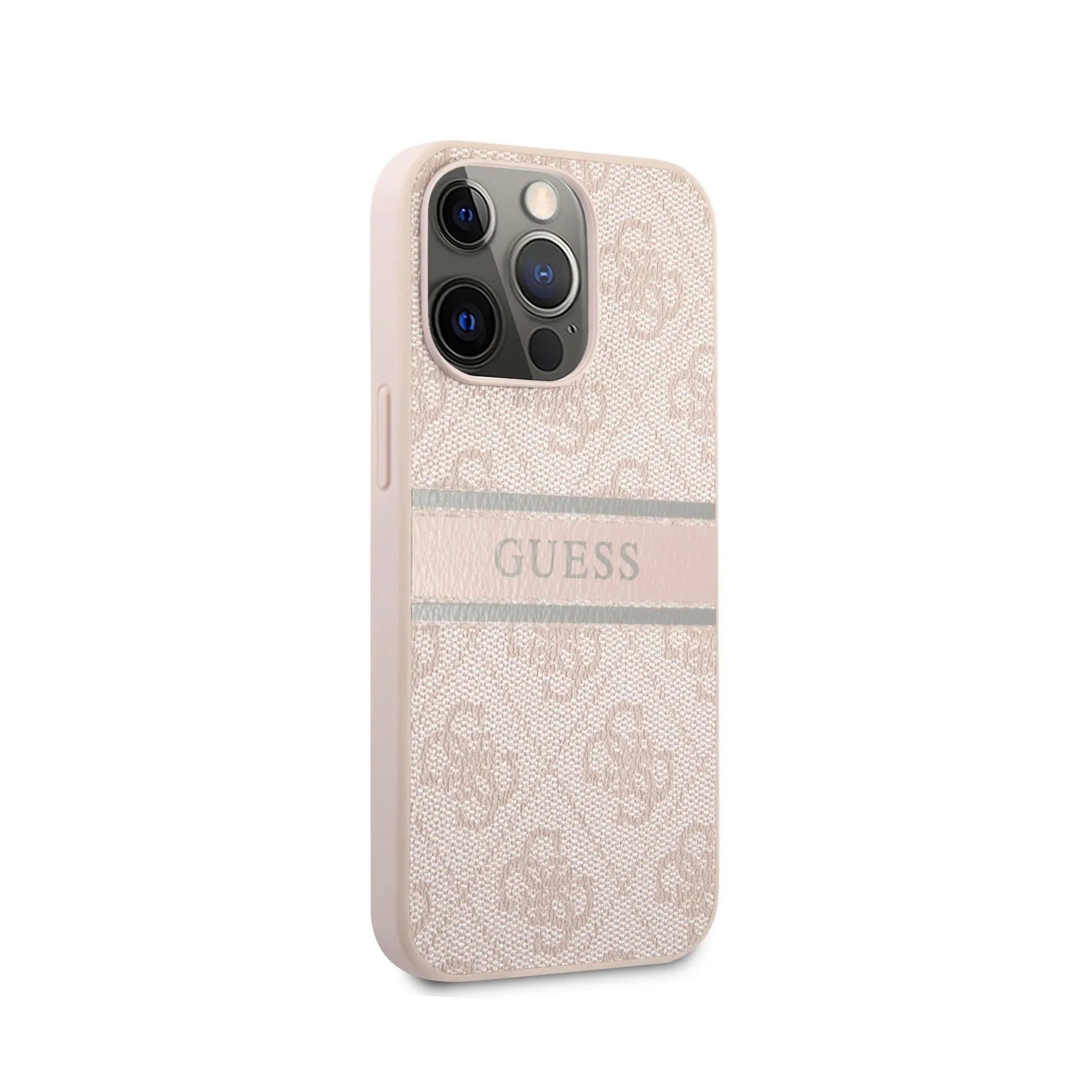 Coque iPhone 13 Pro Guess bande vue droite