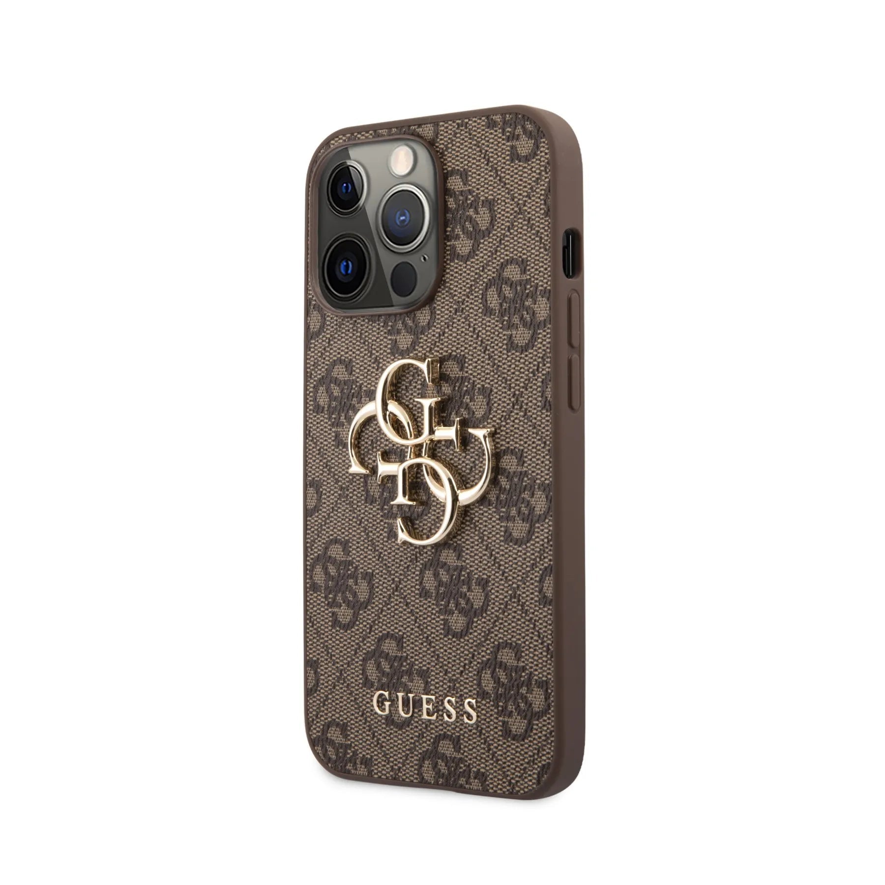 Coque iPhone 13 Pro Guess 4G inclinée