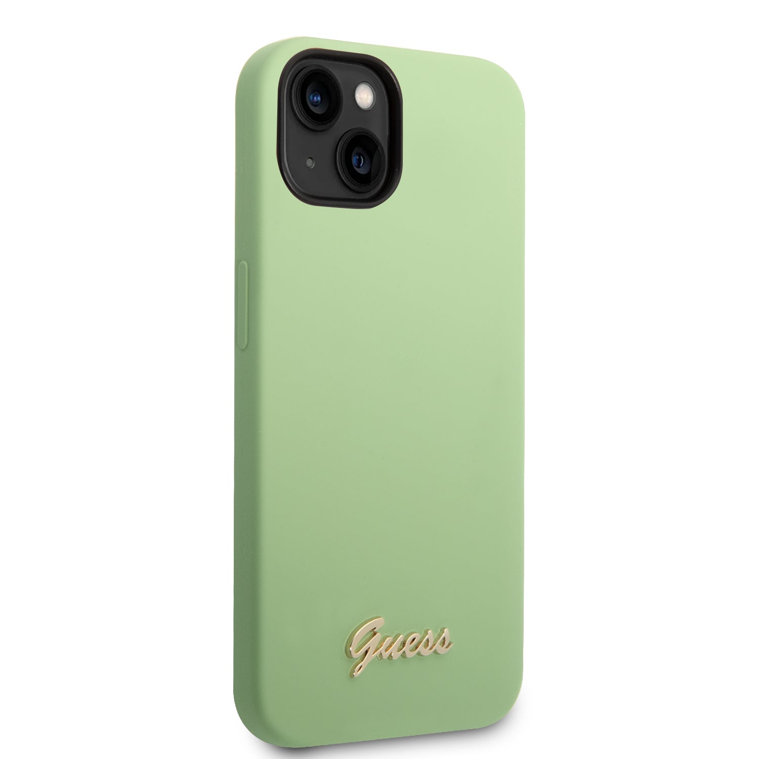 Coque iPhone 14 Plus Guess soft touch vue droite