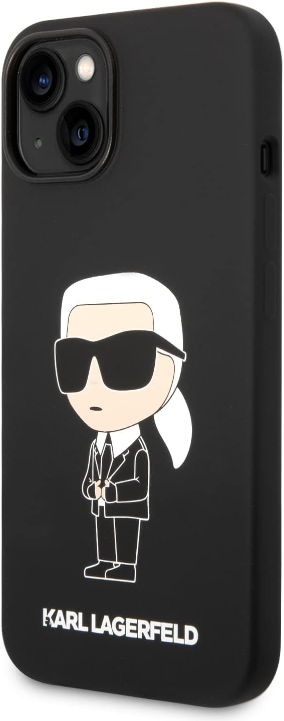 Coque iPhone 14 Plus Karl Lagerfeld Karl inclinée