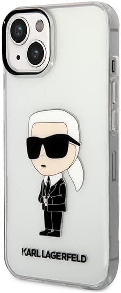 Coque iPhone 14 Karl Lagerfeld Karl inclinée