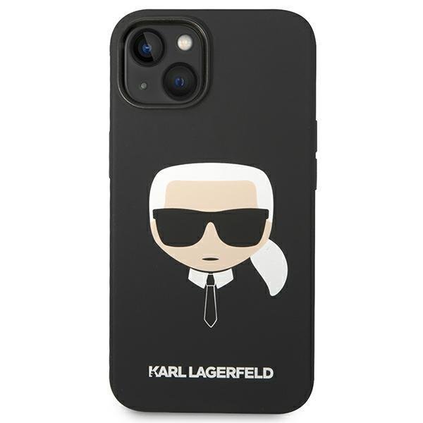 Coque iPhone 14 Plus Karl Lagerfeld tête de Karl vue face