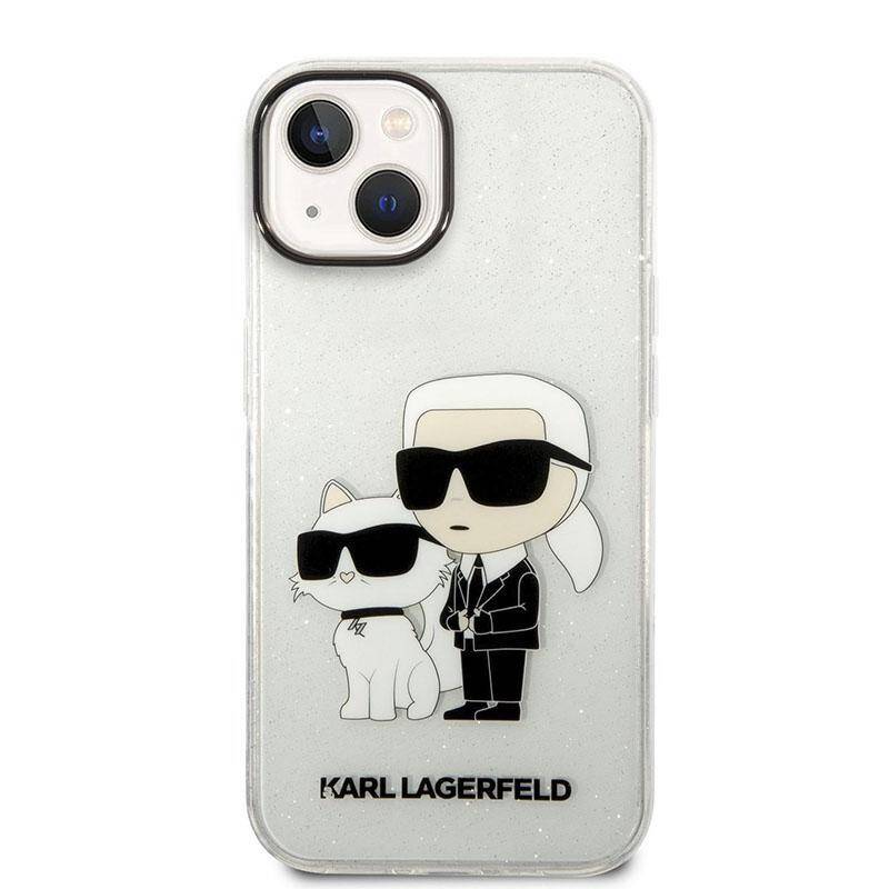 Coque iPhone 14 Karl Lagerfeld Karl et Choupette vue face