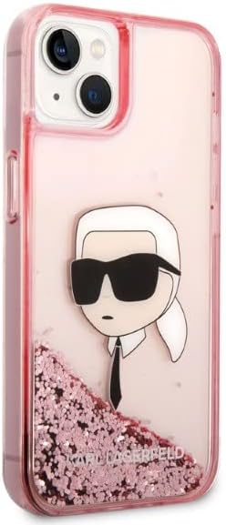 Coque iPhone 14 Plus Karl Lagerfeld Karl & paillettes vue droite