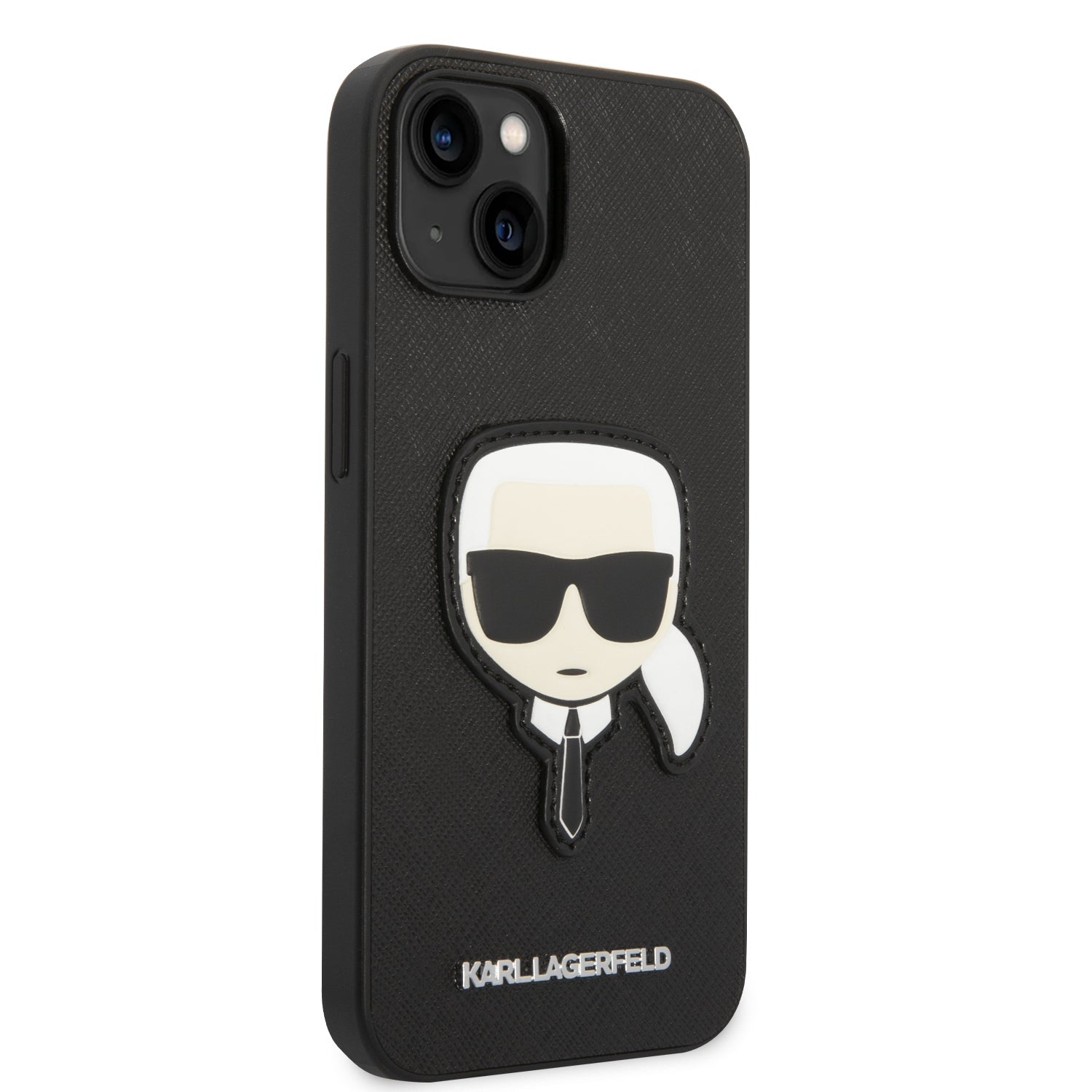 Coque iPhone 14 Plus Karl Lagerfeld tête de Karl vue droite