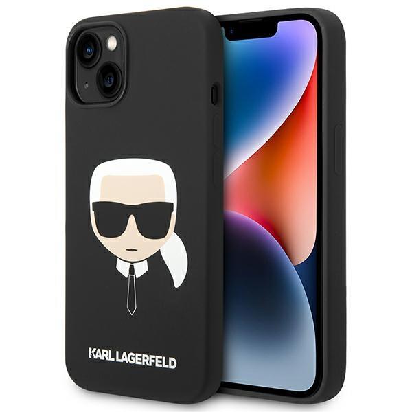 Coque iPhone 14 Plus Karl Lagerfeld tête de Karl 2 vues