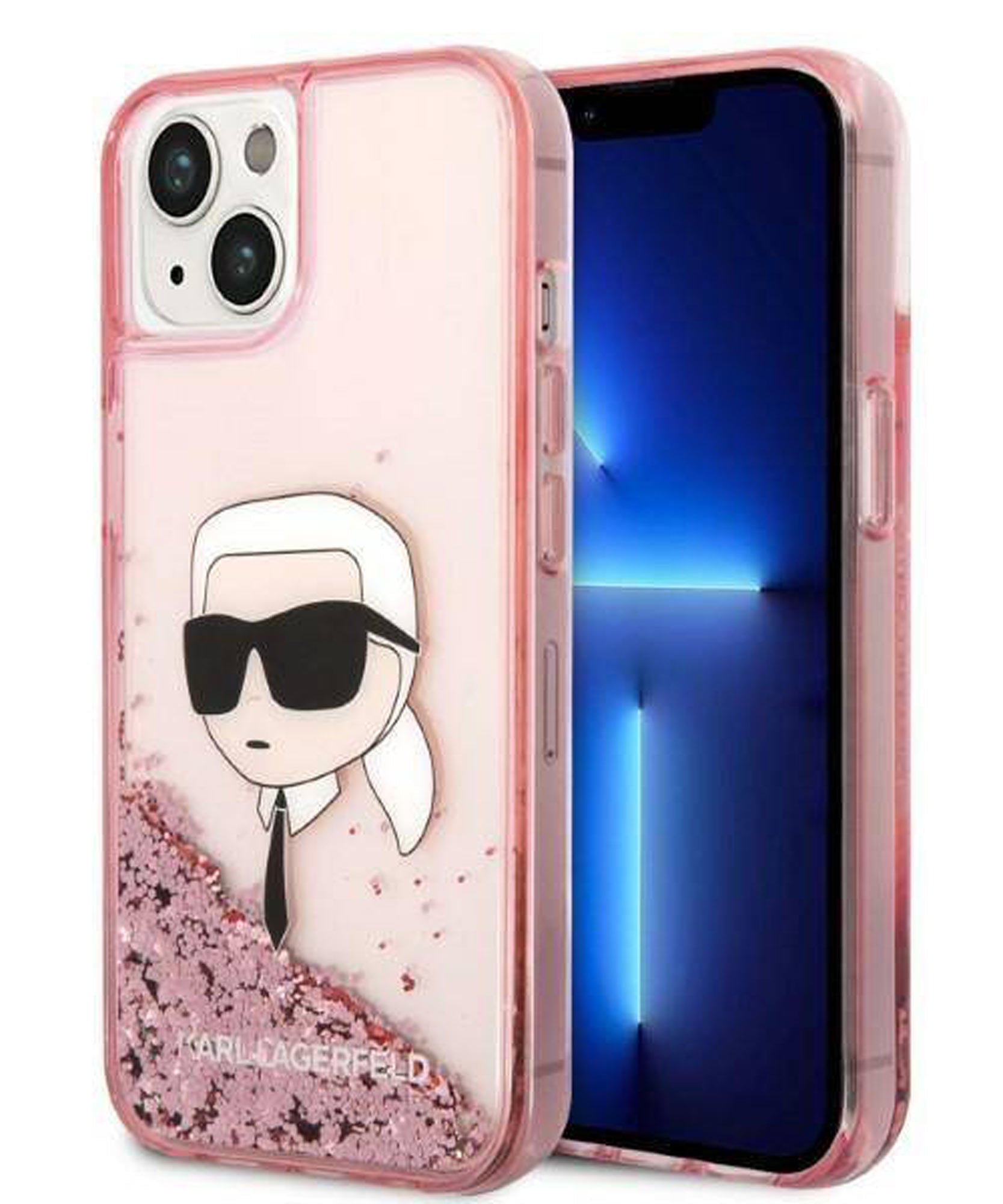 Coque iPhone 14 Karl Lagerfeld paillettes 2 vues