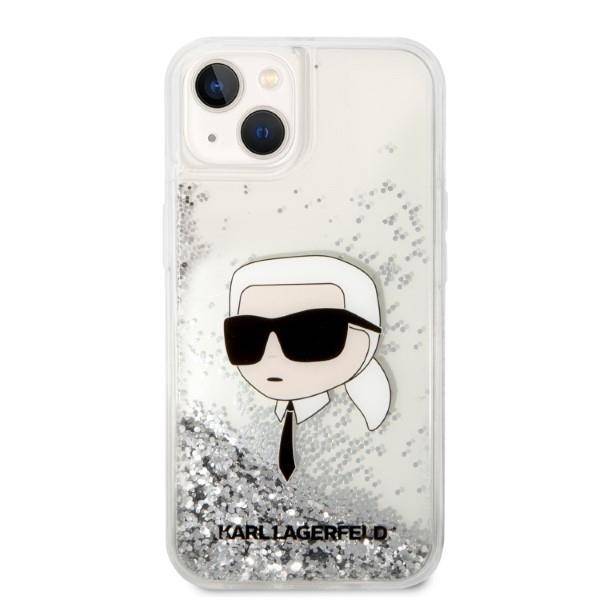 Coque iPhone 14 Plus Karl Lagerfeld Karl & paillettes vue face